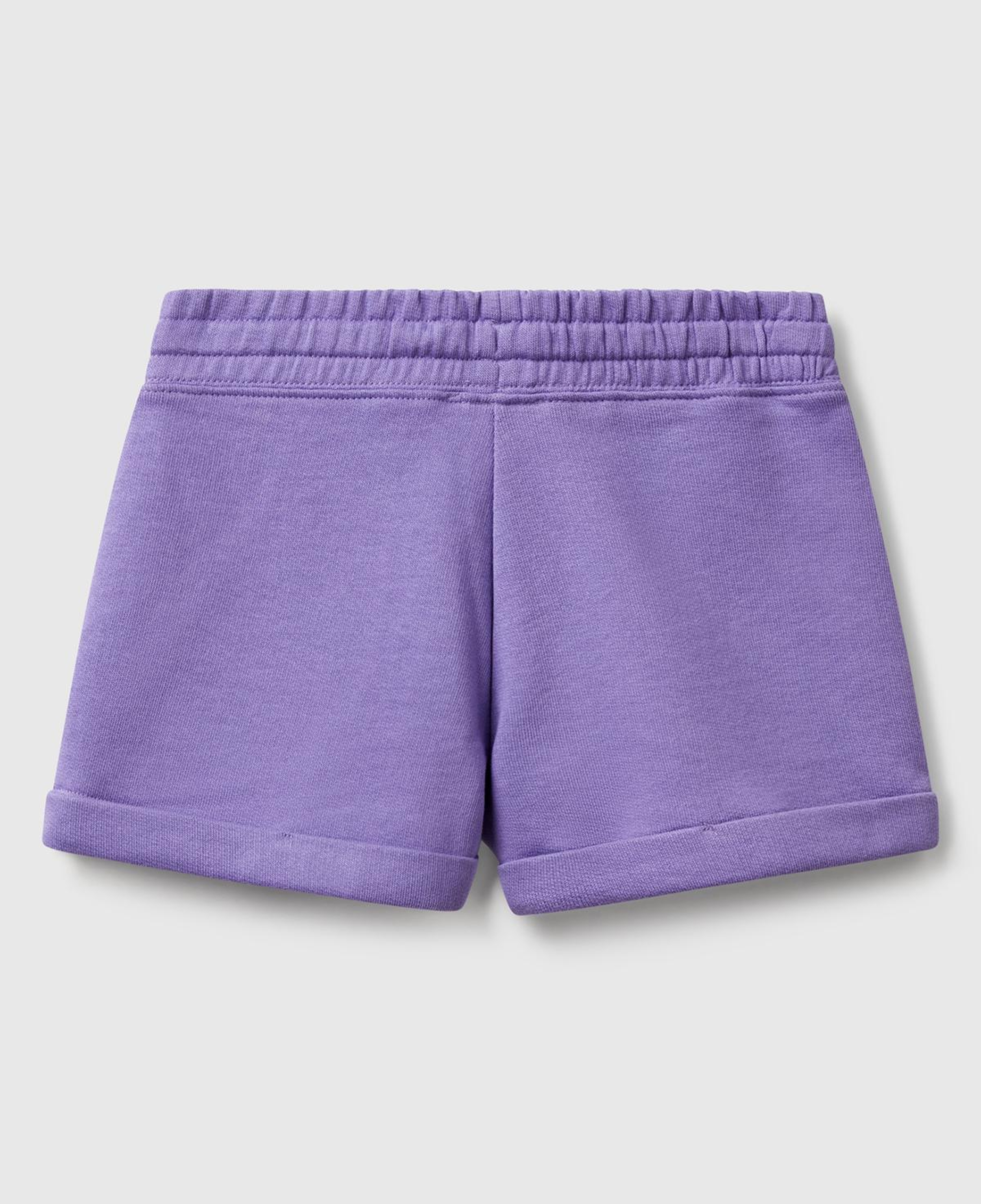 Kız Çocuk Mor Logolu Sweat Şort
