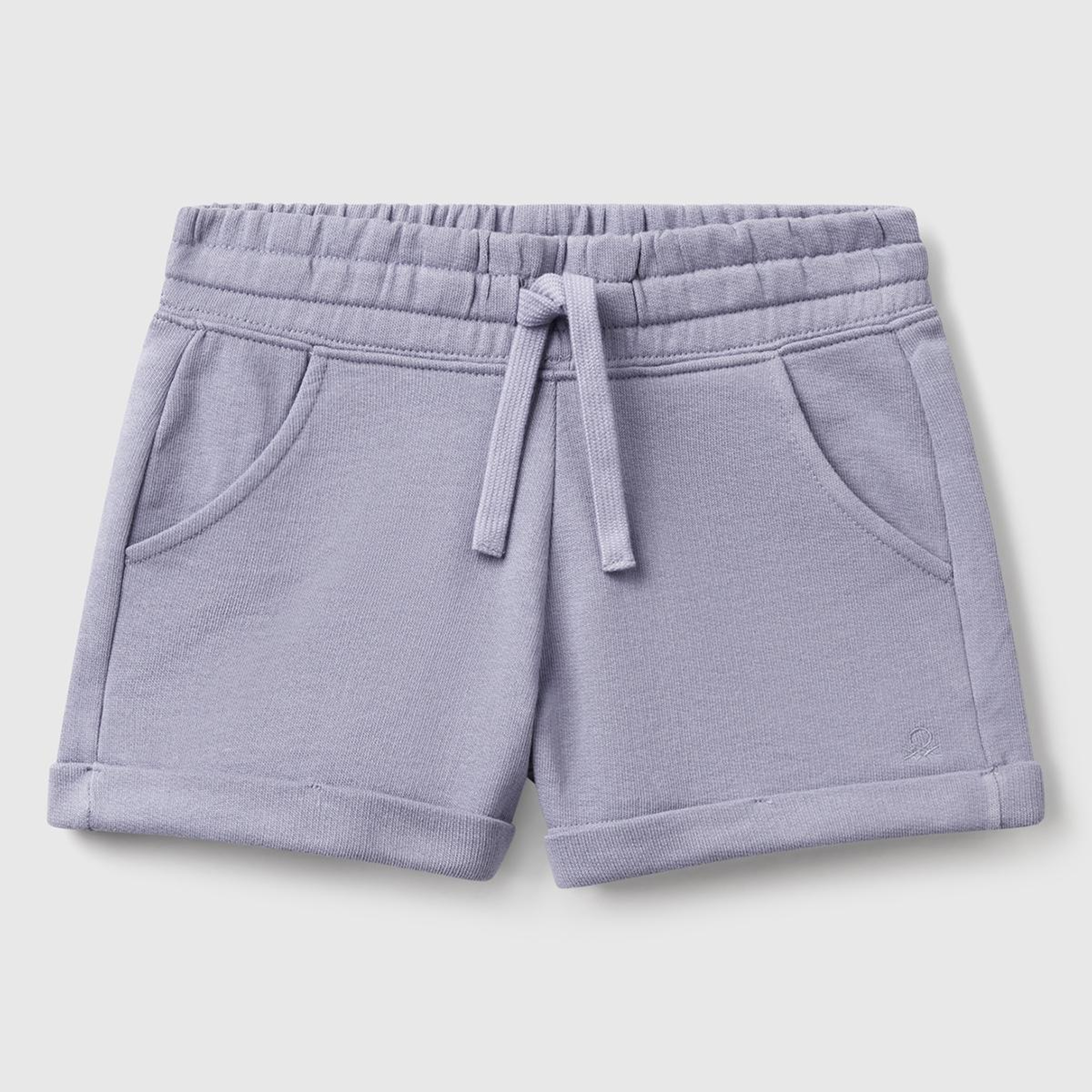 Kız Çocuk Lila Logolu Sweat Şort