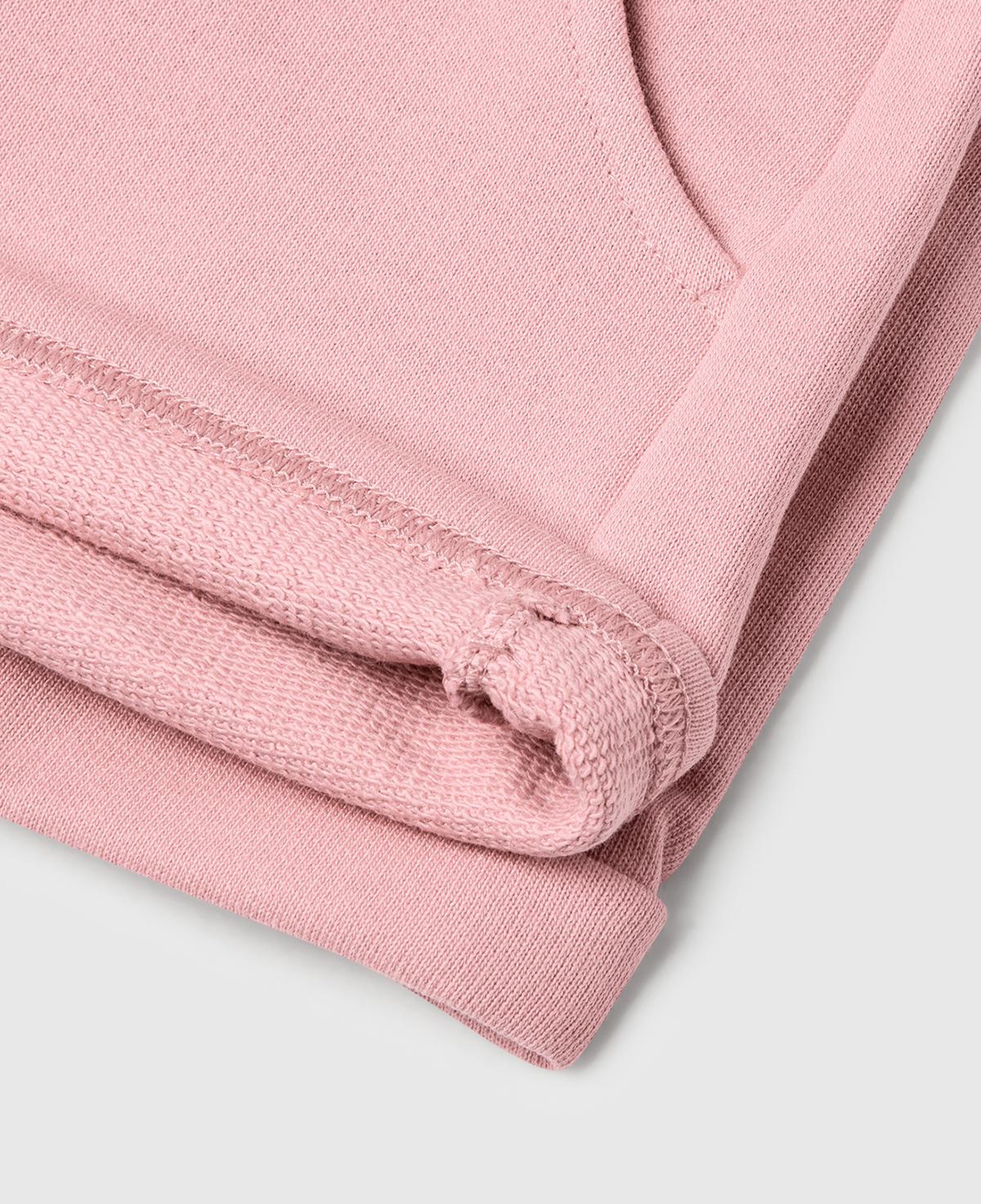 Kız Çocuk Pembe Logolu Sweat Şort