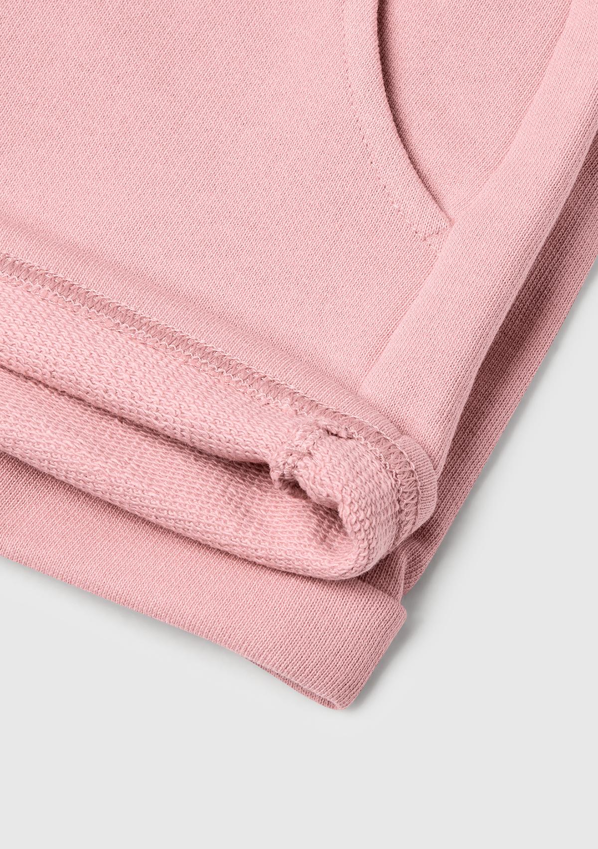 Kız Çocuk Pembe Logolu Sweat Şort
