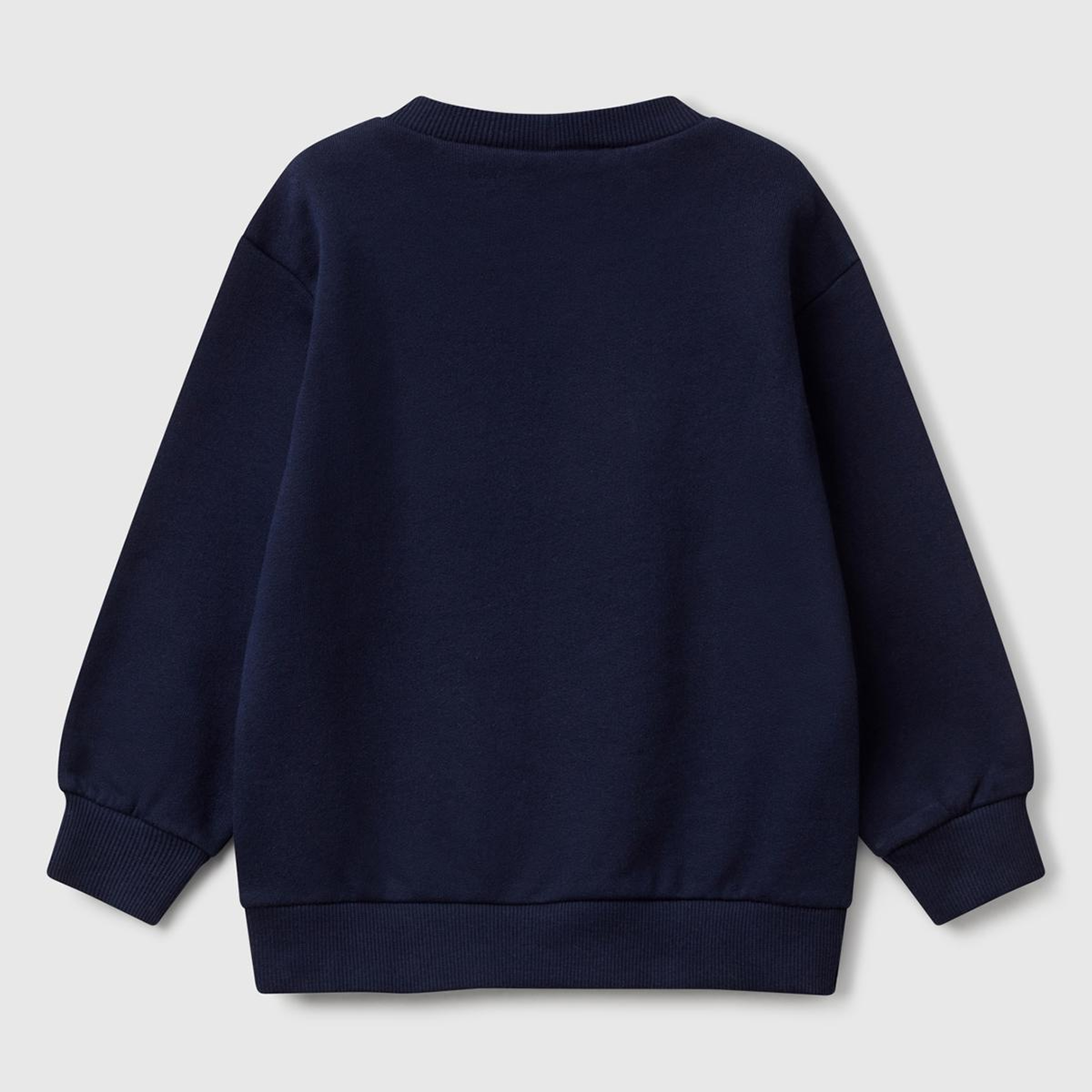 Erkek Çocuk Lacivert Hot Wheels Baskılı Logo Etiketli Bisiklet Yaka Sweatshirt