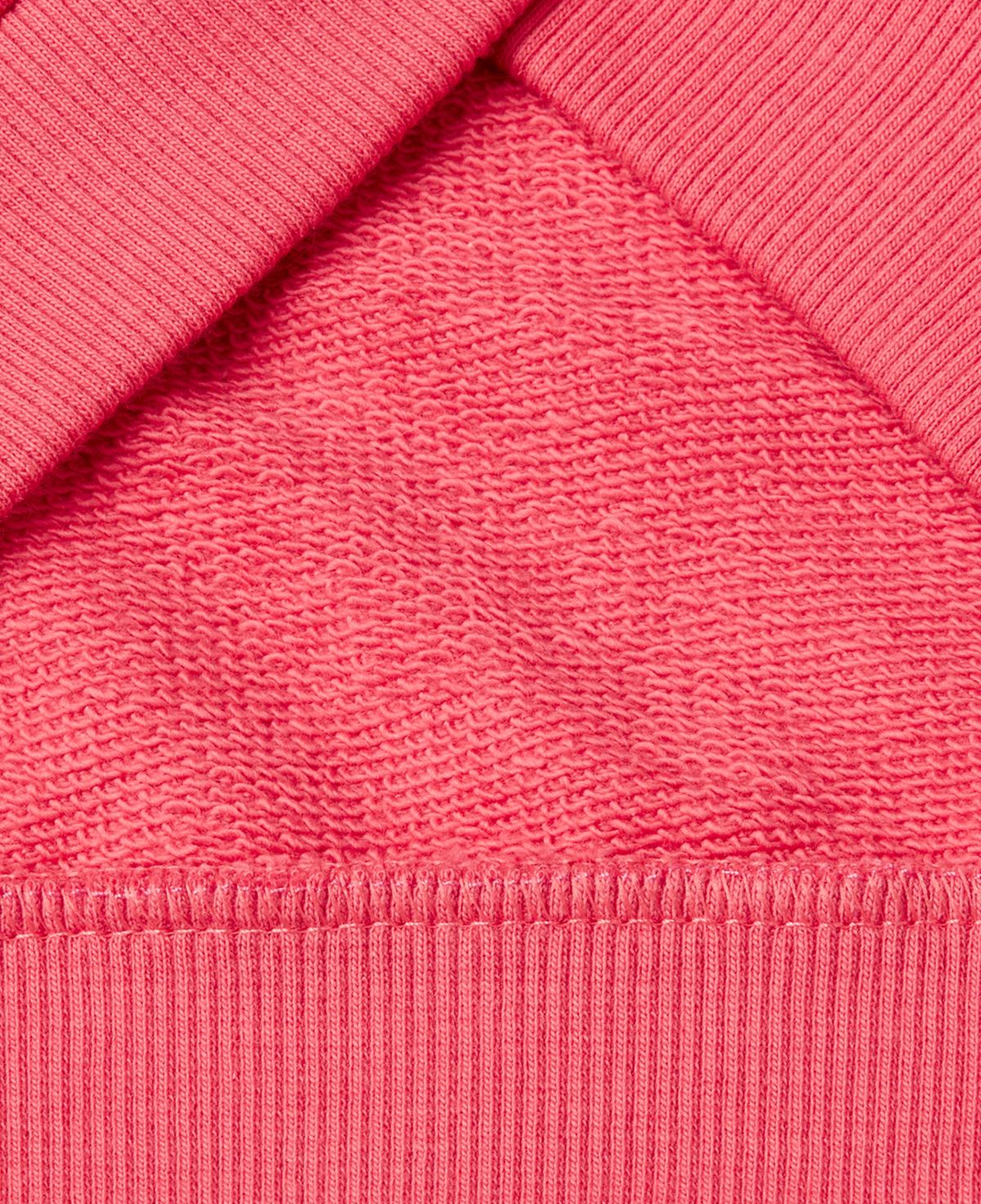 Kız Çocuk Fuşya Simli Benetton Logo Baskılı Bisiklet Yaka Sweatshirt