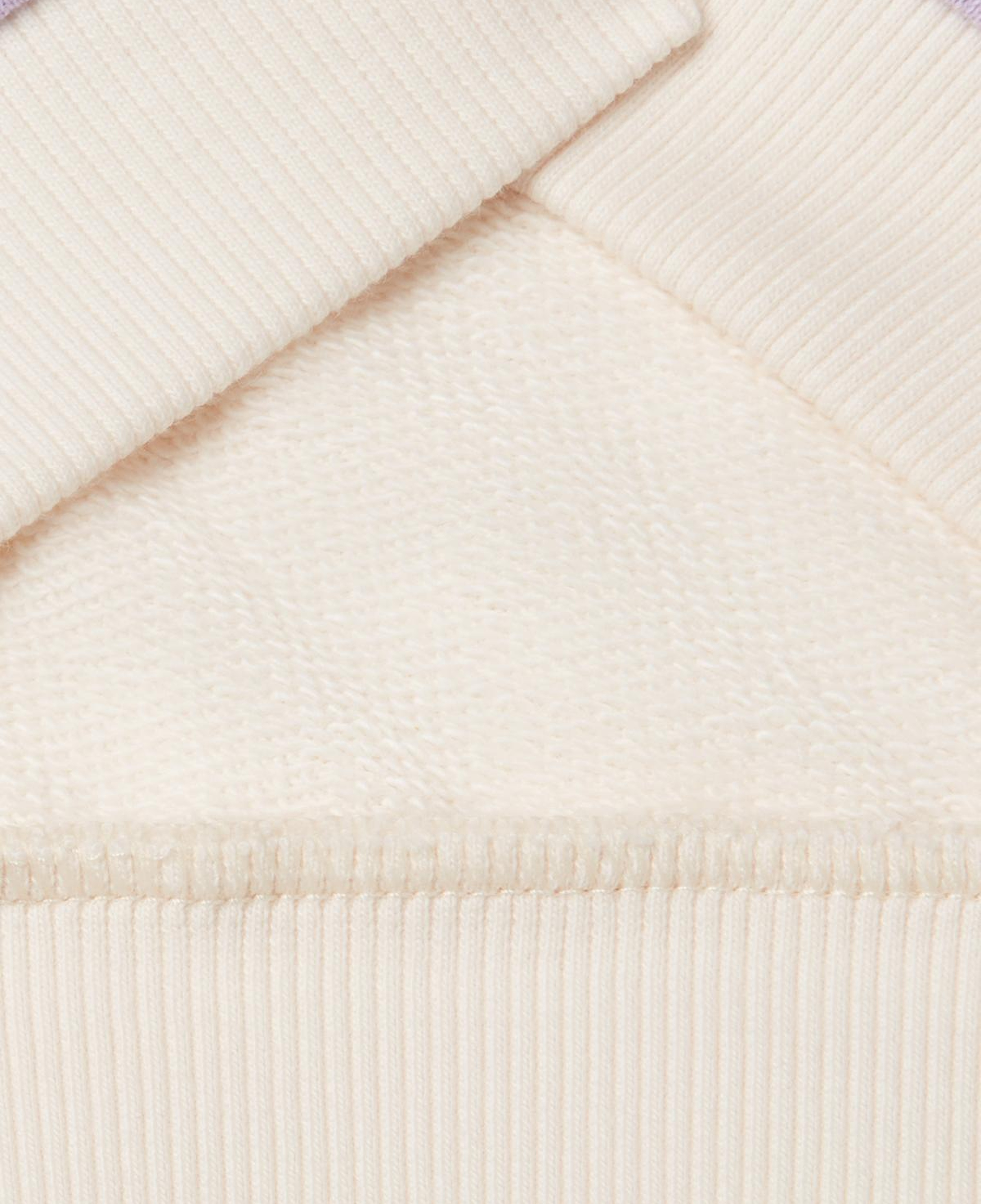 Kız Çocuk Lila Mix Simli Benetton Logo Baskılı Bisiklet Yaka Sweatshirt
