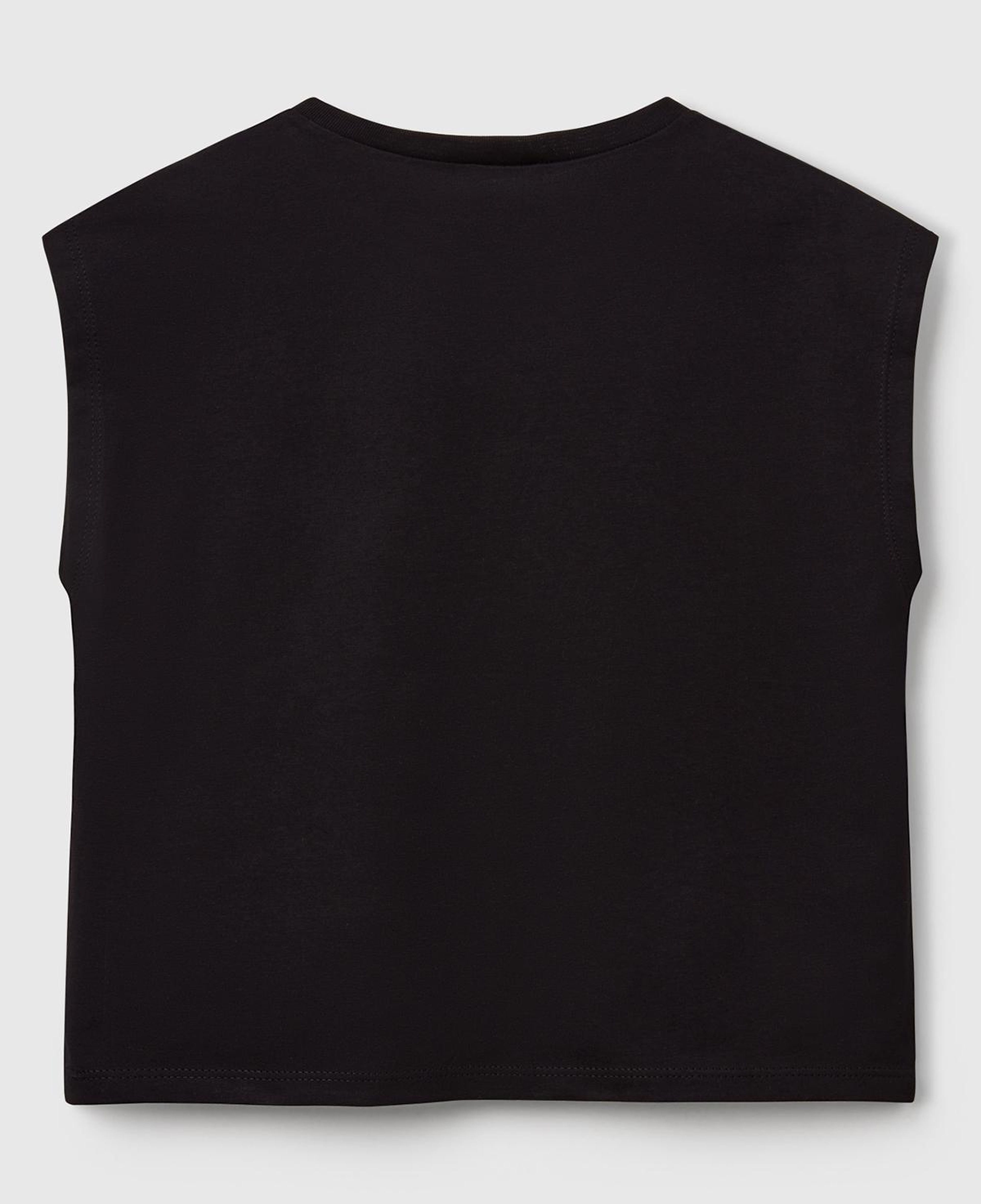 Kız Çocuk Siyah Grafik Baskılı Kısa Kollu T-Shirt