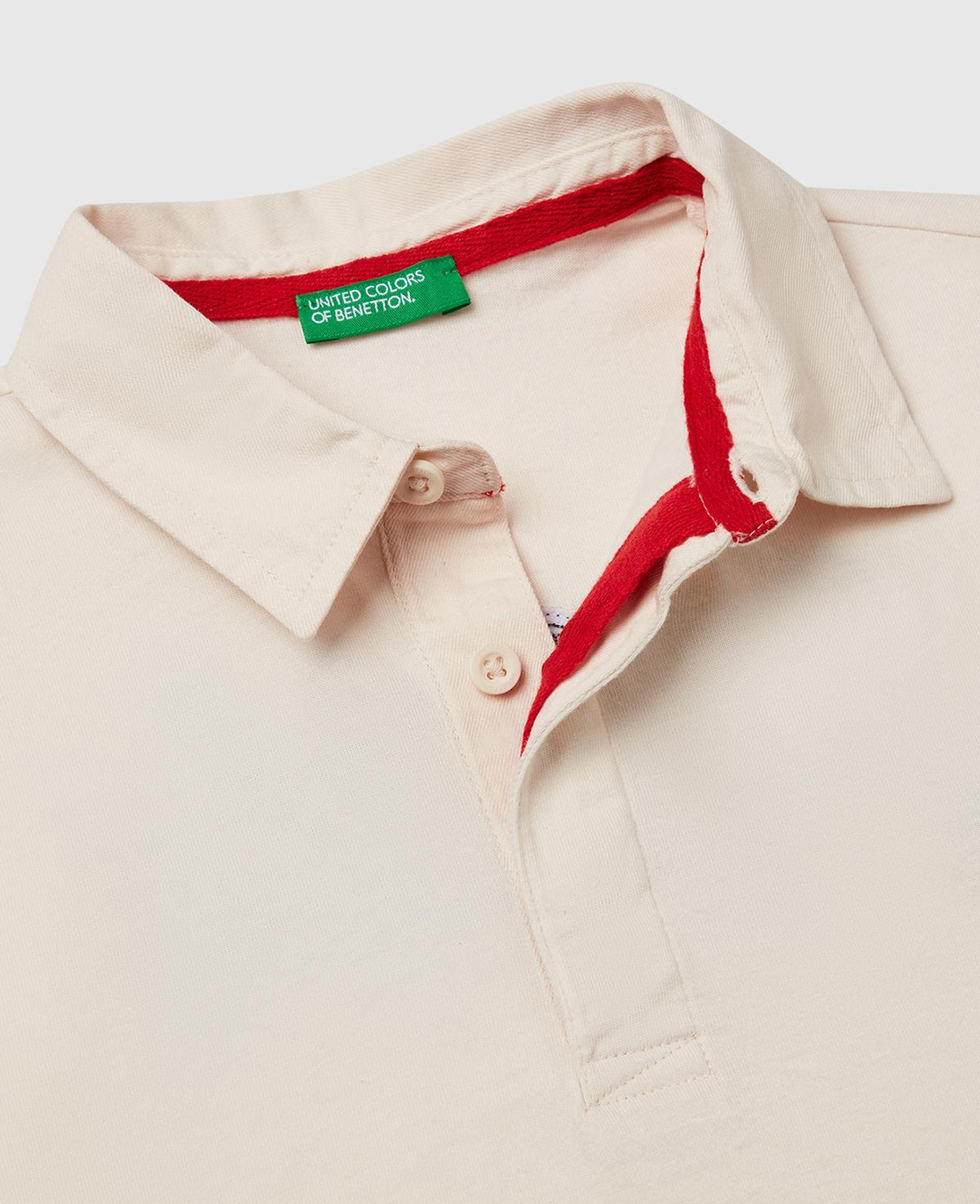 Erkek Çocuk Ekru İşleme Detaylı Polo Yaka Rugby T-Shirt