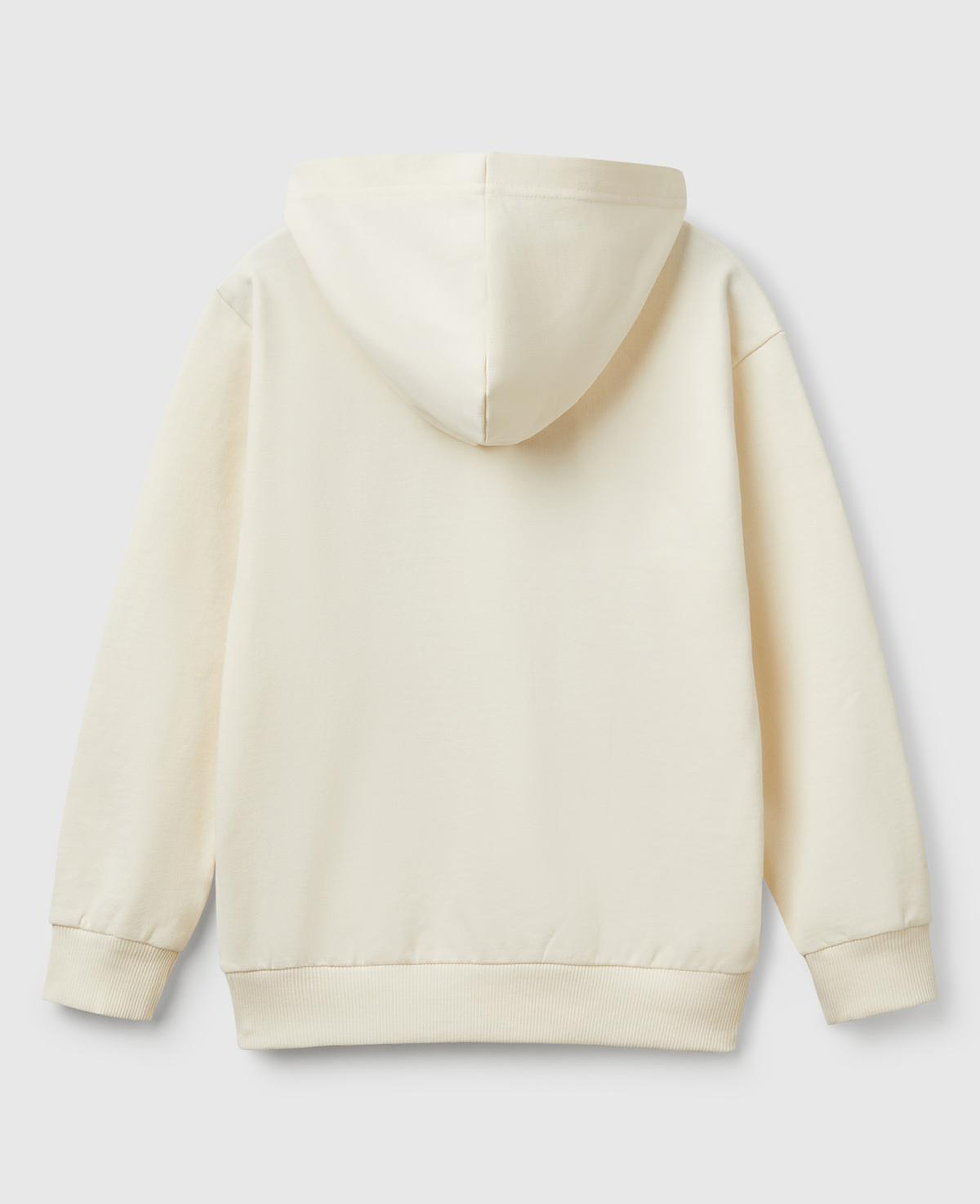 Erkek Çocuk Ekru Marvel Kahraman Baskılı Etiket Logolu Kapüşonlu Sweatshirt