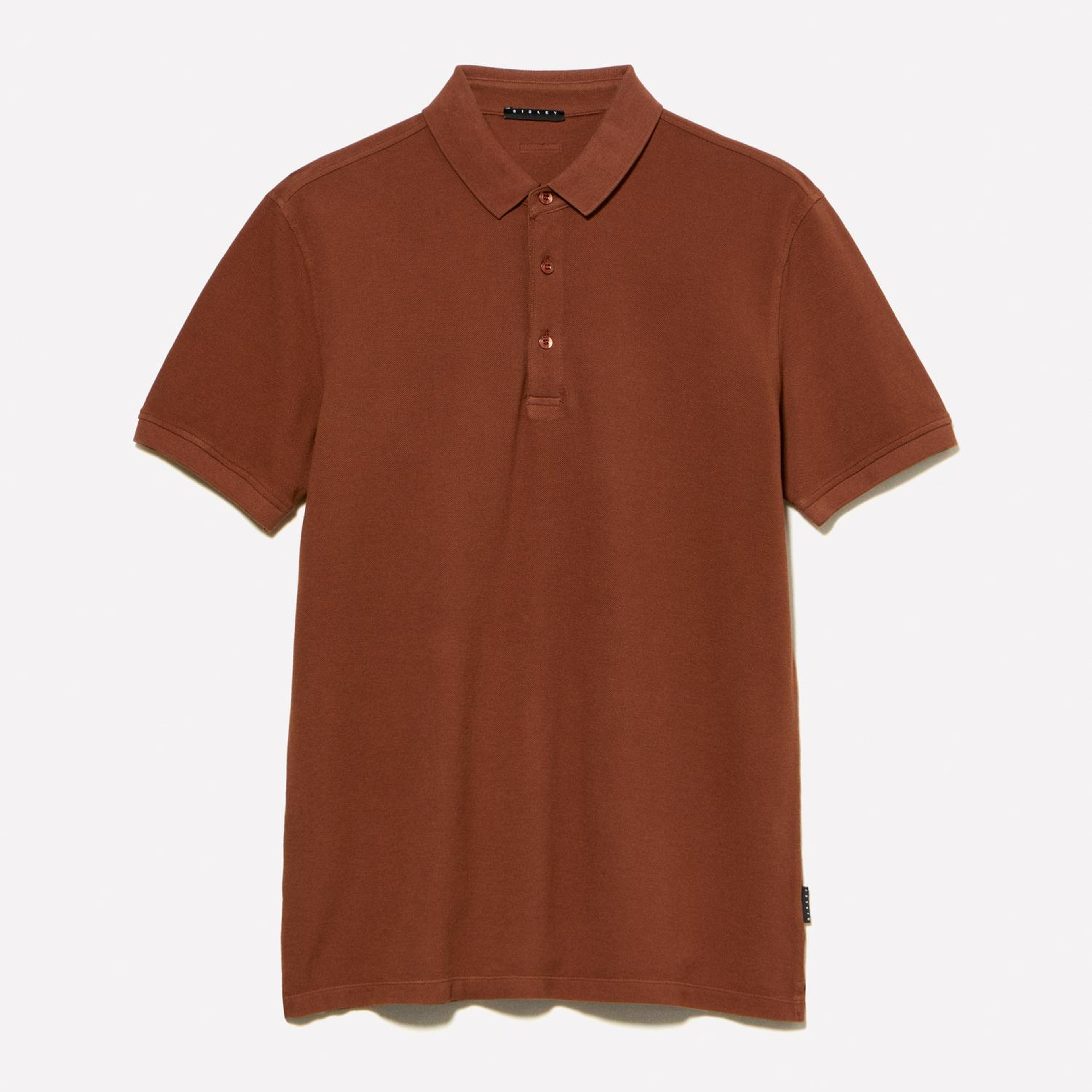 Erkek Kahverengi %100 Pamuk Regular Fit Polo T-Shirt