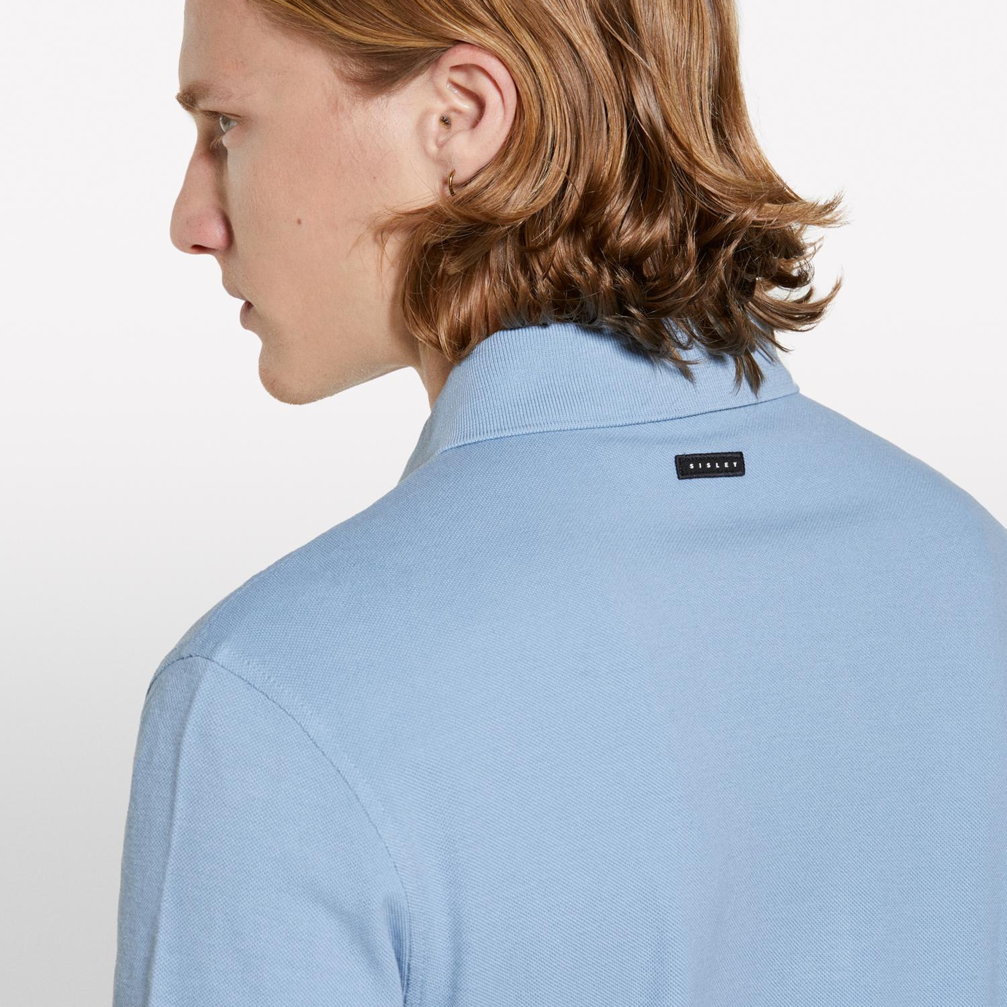 Erkek Havacı Mavi %100 Pamuk Regular Fit Polo T-Shirt