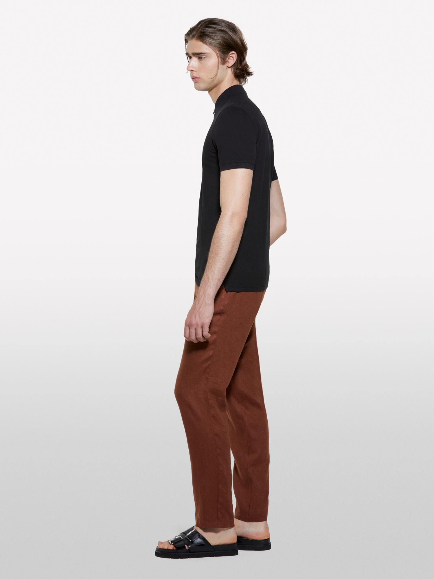 Erkek Siyah %100 Pamuk Regular Fit Polo T-Shirt