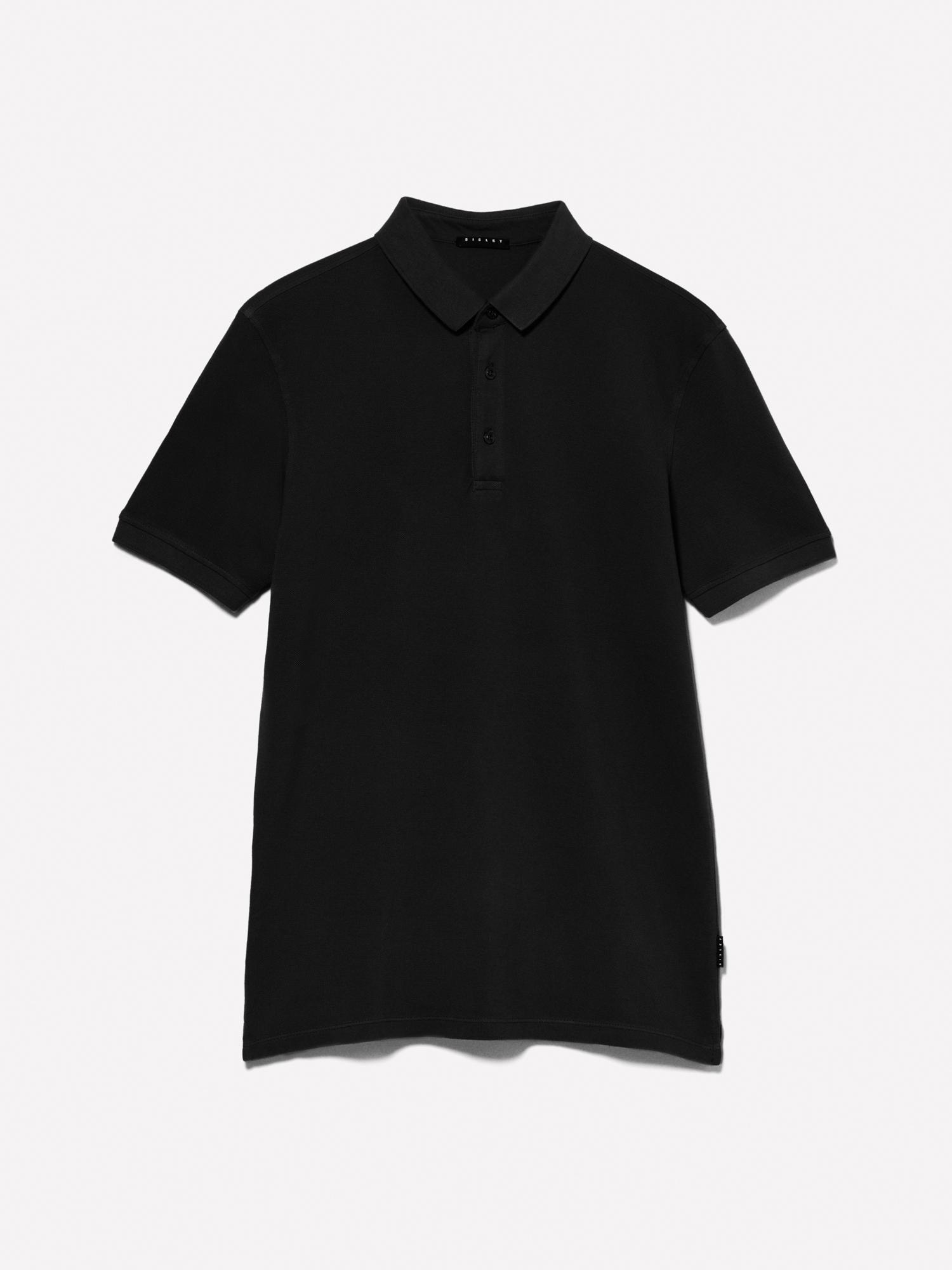 Erkek Siyah %100 Pamuk Regular Fit Polo T-Shirt