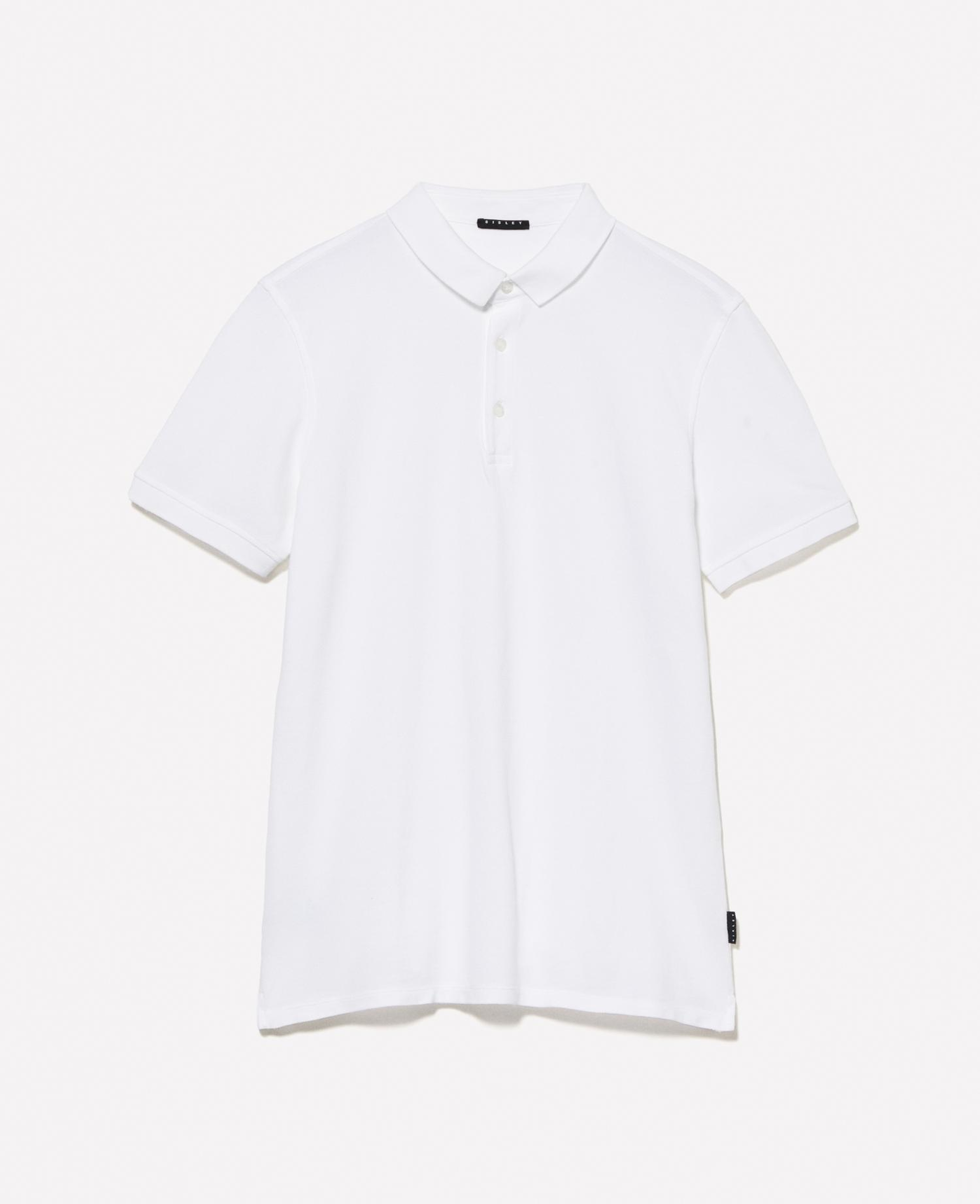 Erkek Beyaz %100 Pamuk Regular Fit Polo T-Shirt