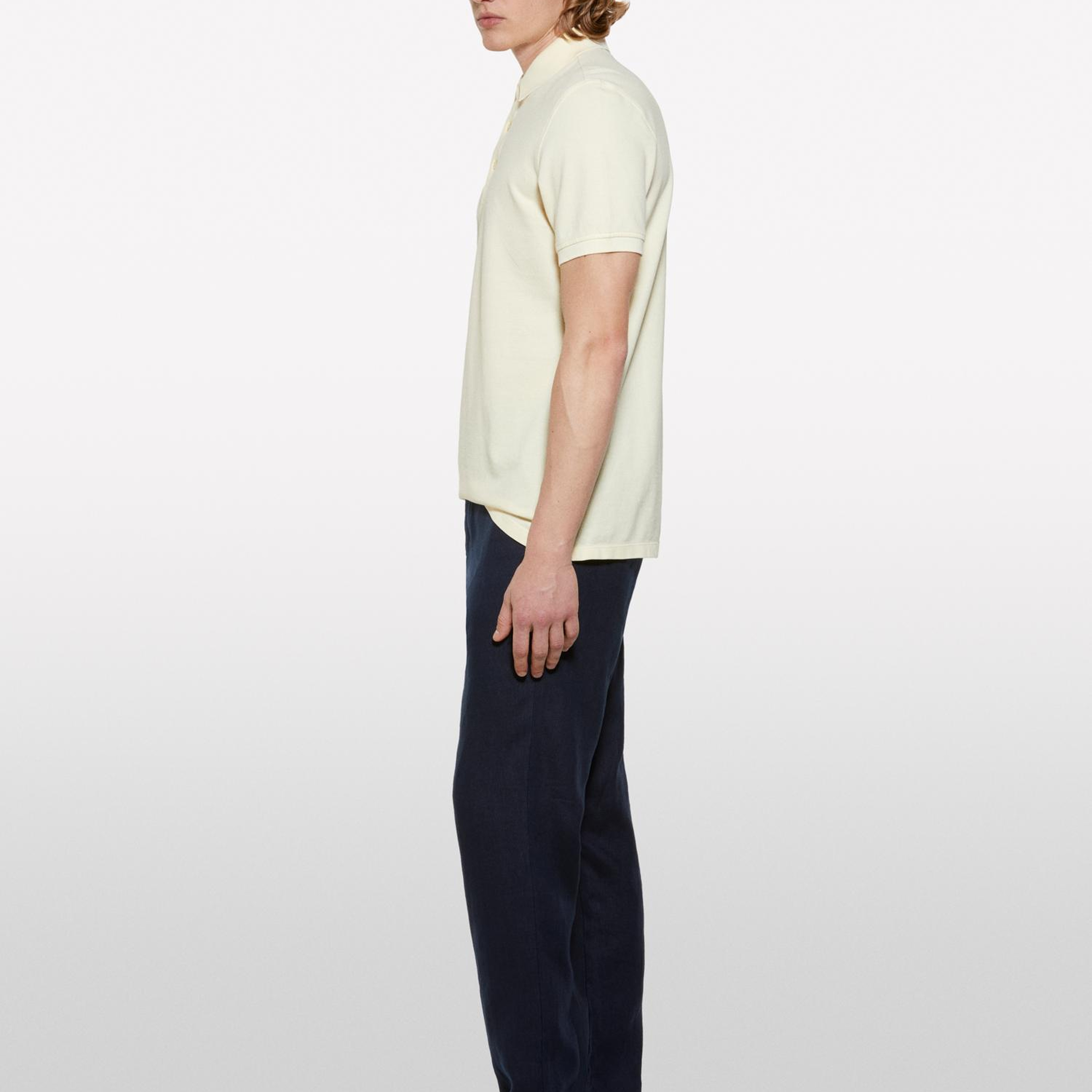 Erkek Krem %100 Pamuk Regular Fit Polo T-Shirt
