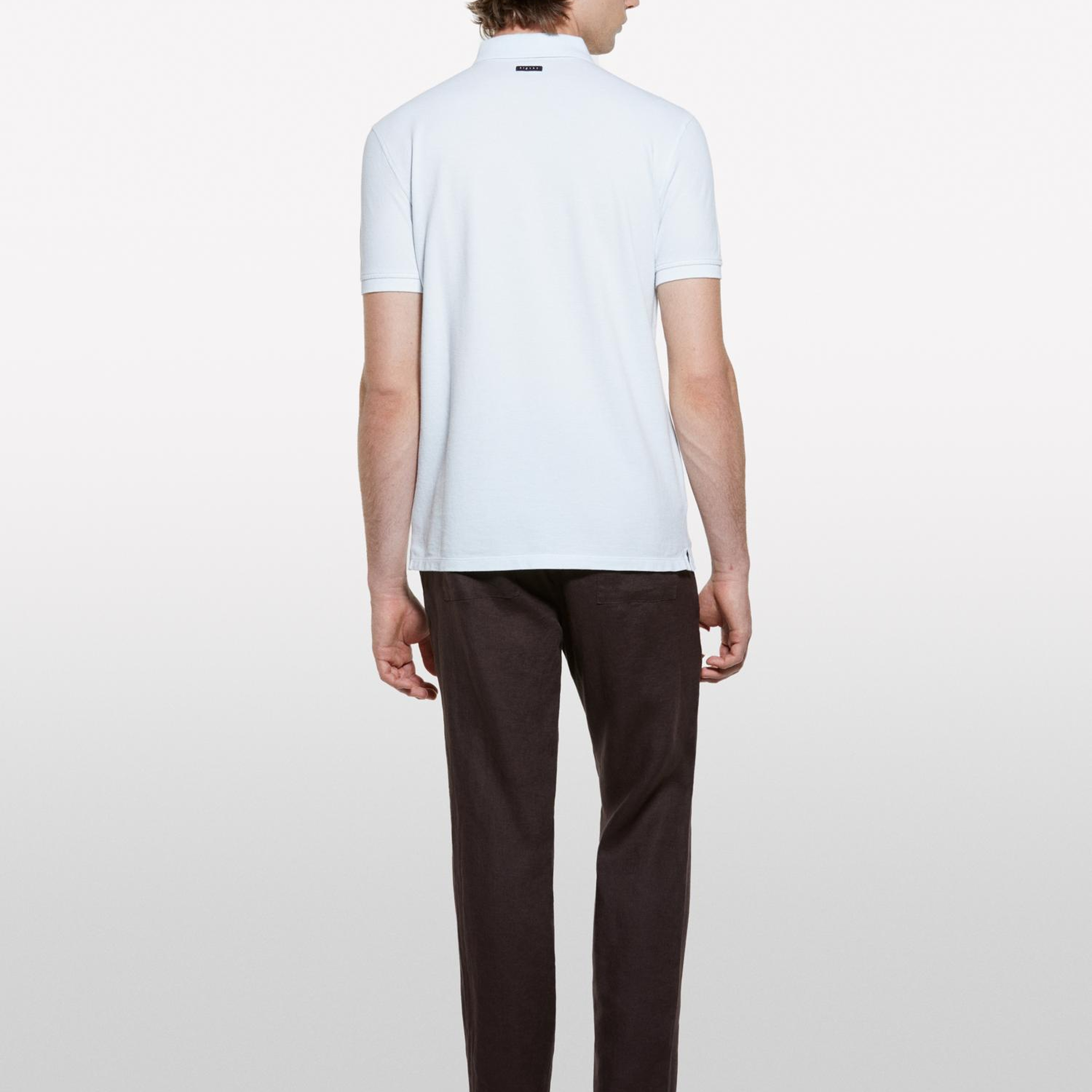 Erkek Buz Mavisi %100 Pamuk Regular Fit Polo T-Shirt