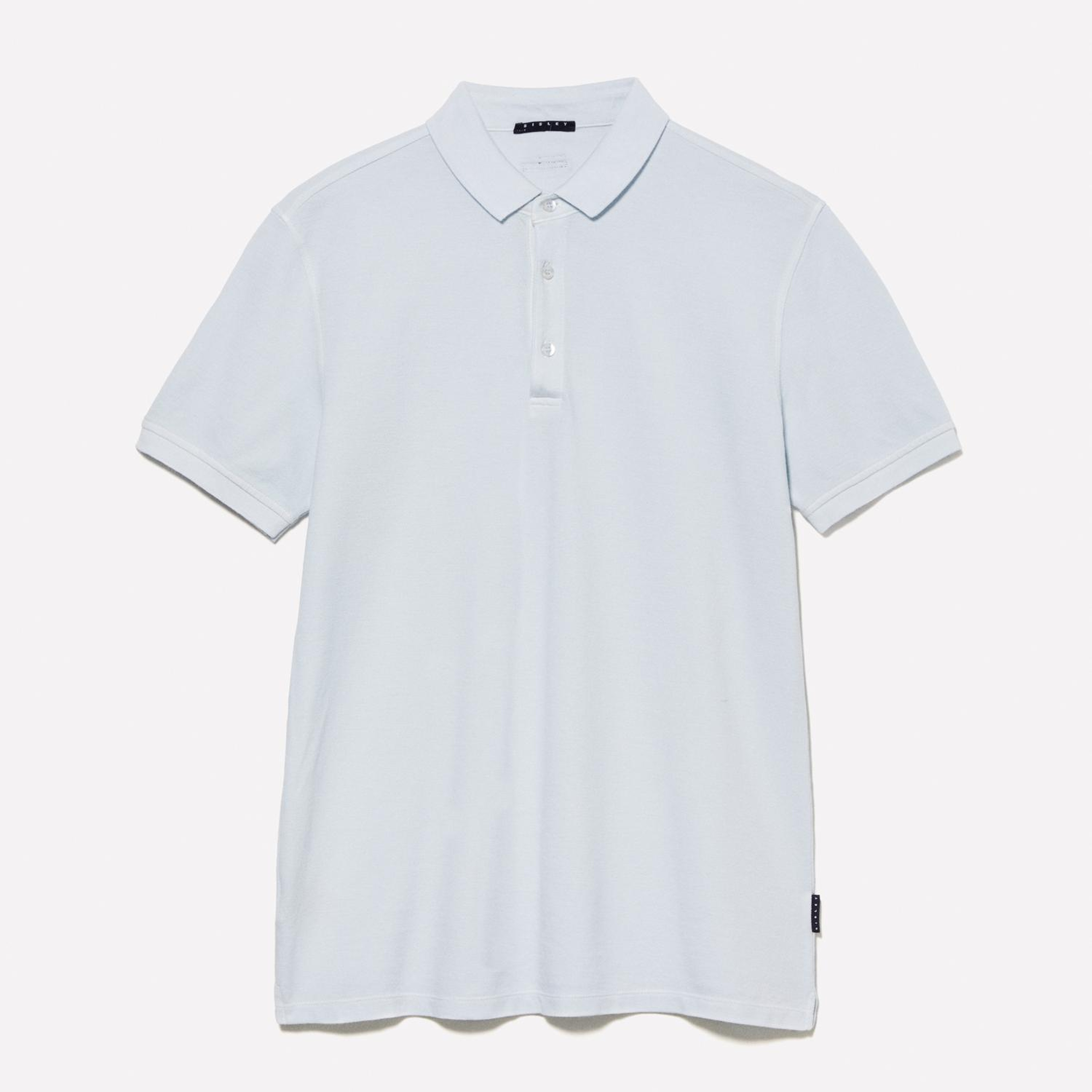 Erkek Buz Mavisi %100 Pamuk Regular Fit Polo T-Shirt