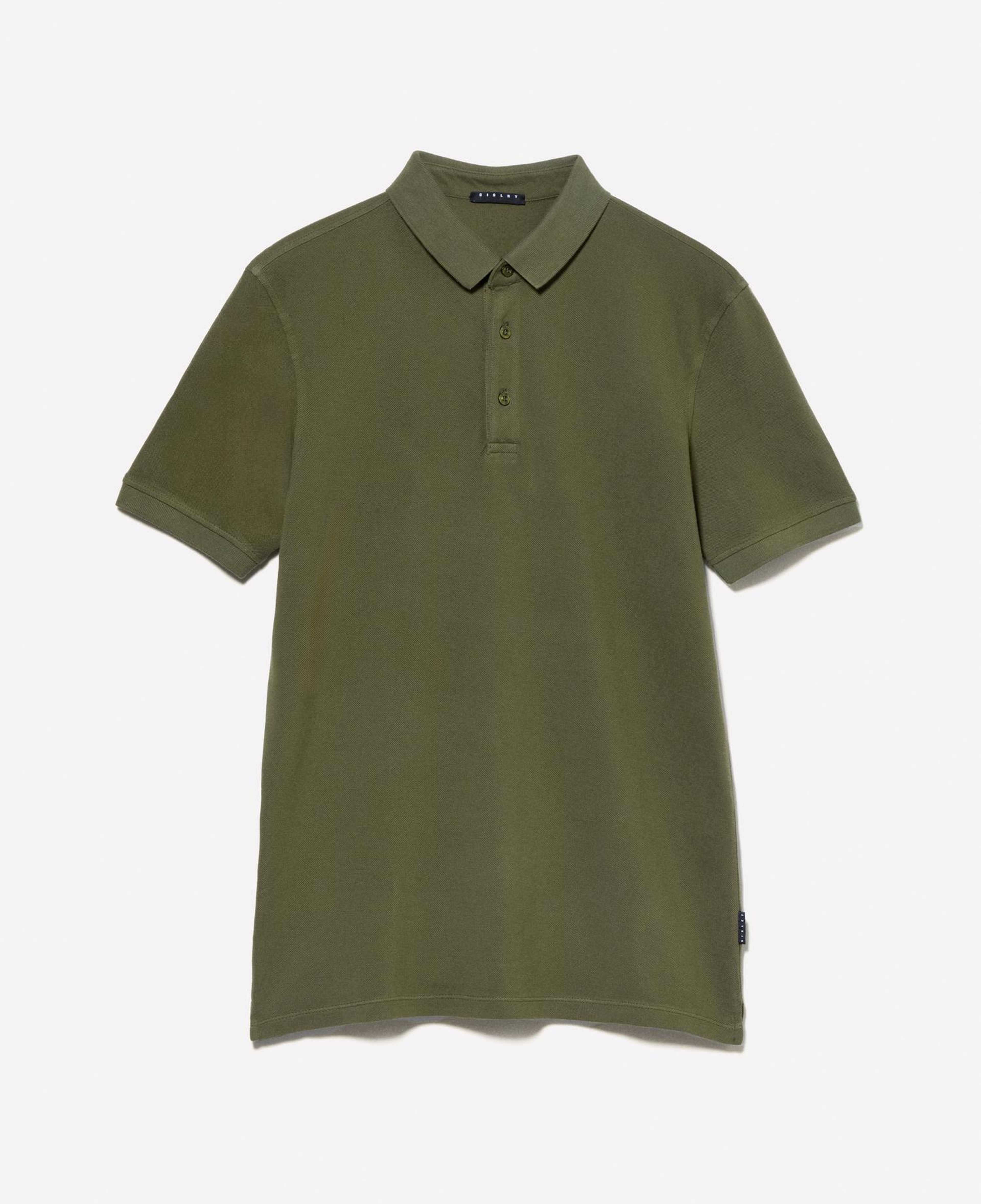 Erkek Asker Yeşili %100 Pamuk Regular Fit Polo T-Shirt