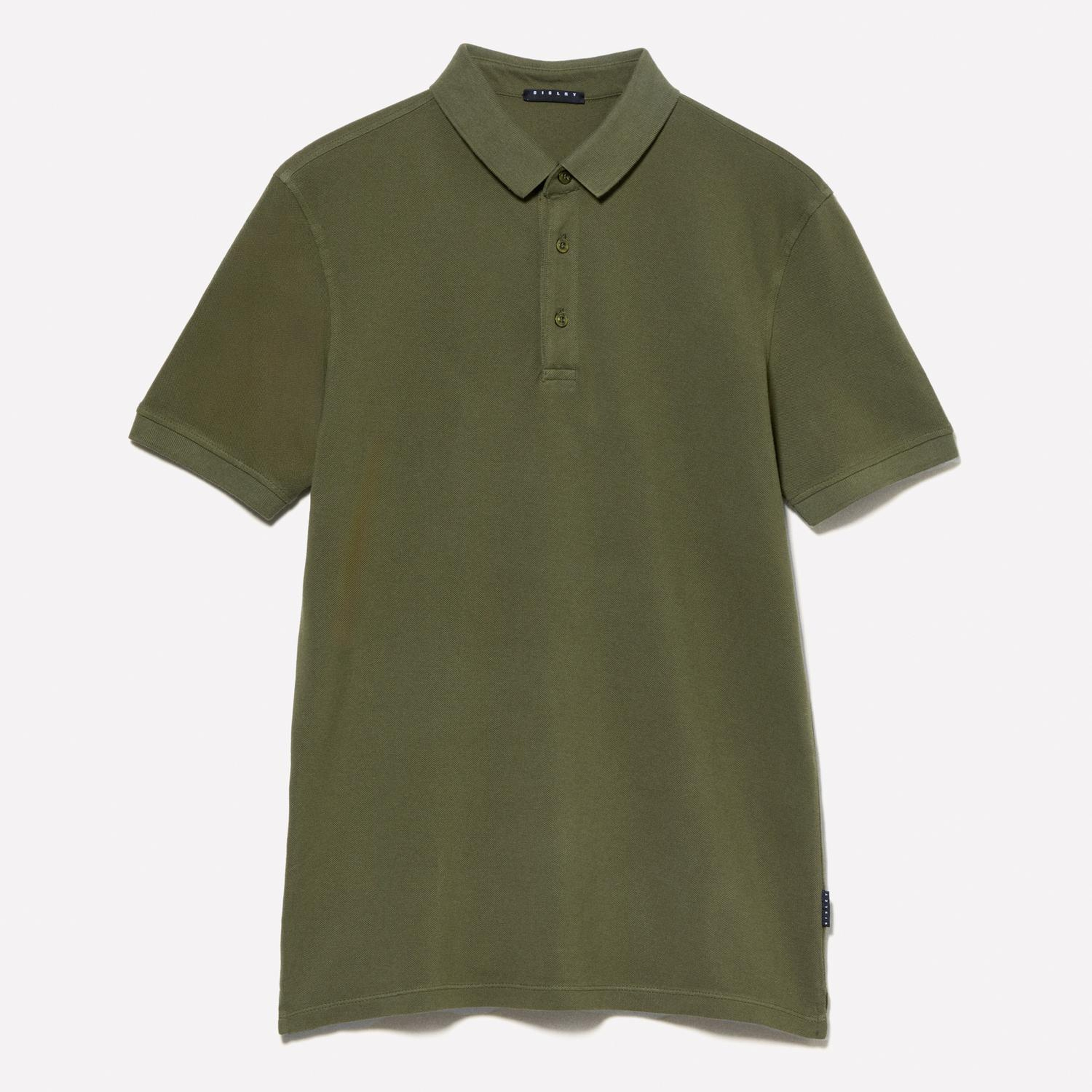 Erkek Asker Yeşili %100 Pamuk Regular Fit Polo T-Shirt