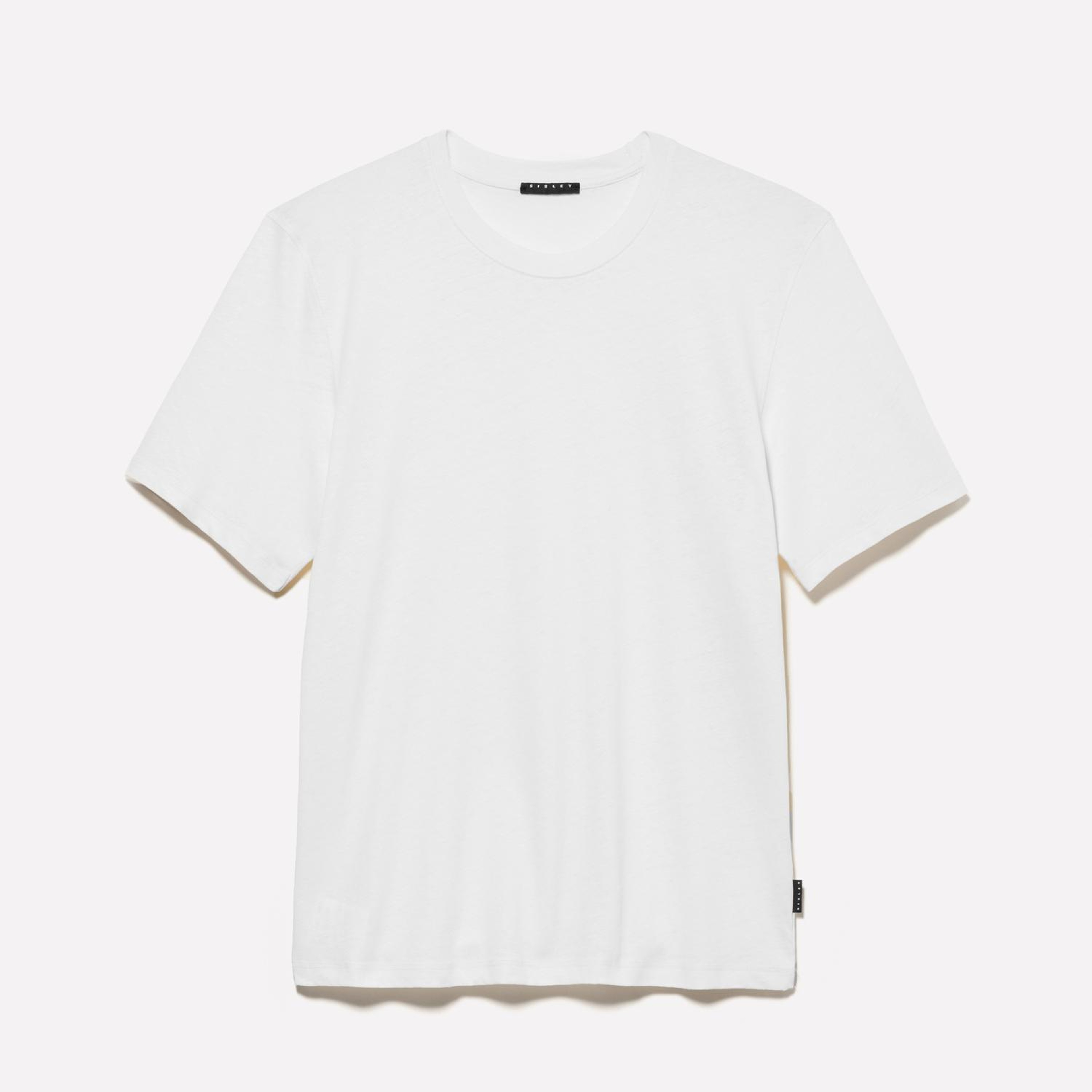 Erkek Açık Krem Keten Karışımlı Bisiklet Yaka Regular Fit T-Shirt