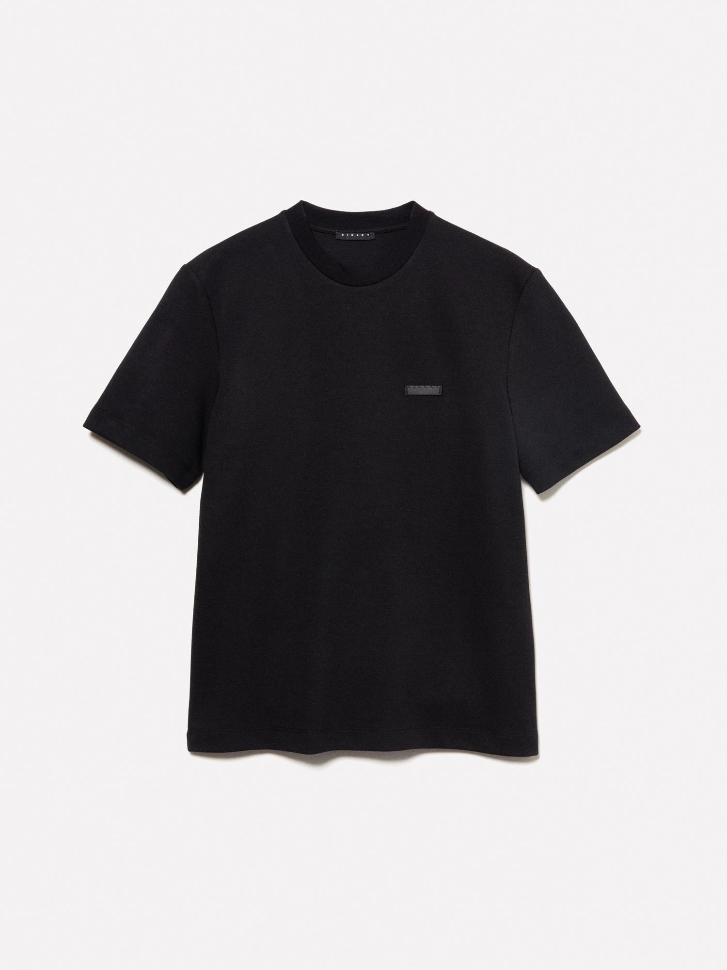 Erkek Koyu Lacivert Pamuk Karışımlı Logolu Bisiklet Yaka Regular Fit T-Shirt