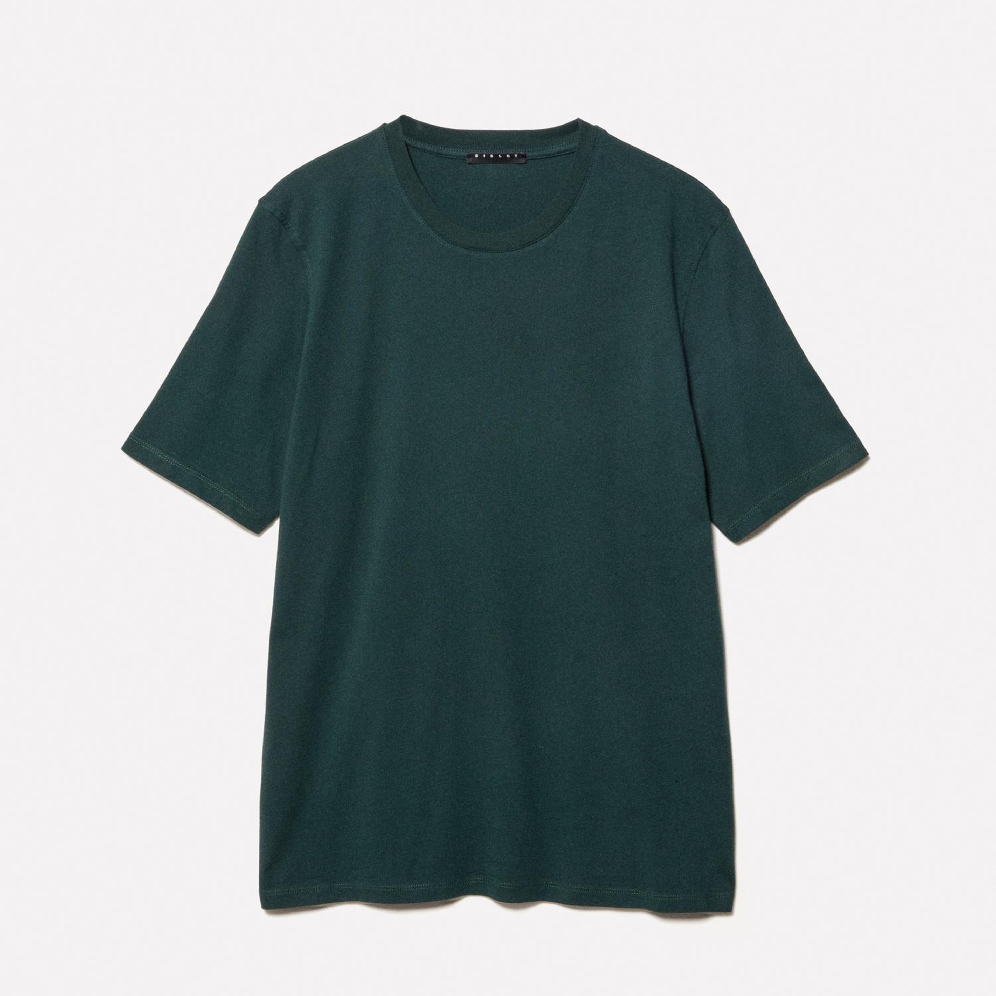 Erkek Koyu Yeşil %100 Pamuk Normal Kesim Bisiklet Yaka Kısa Kollu T-Shirt