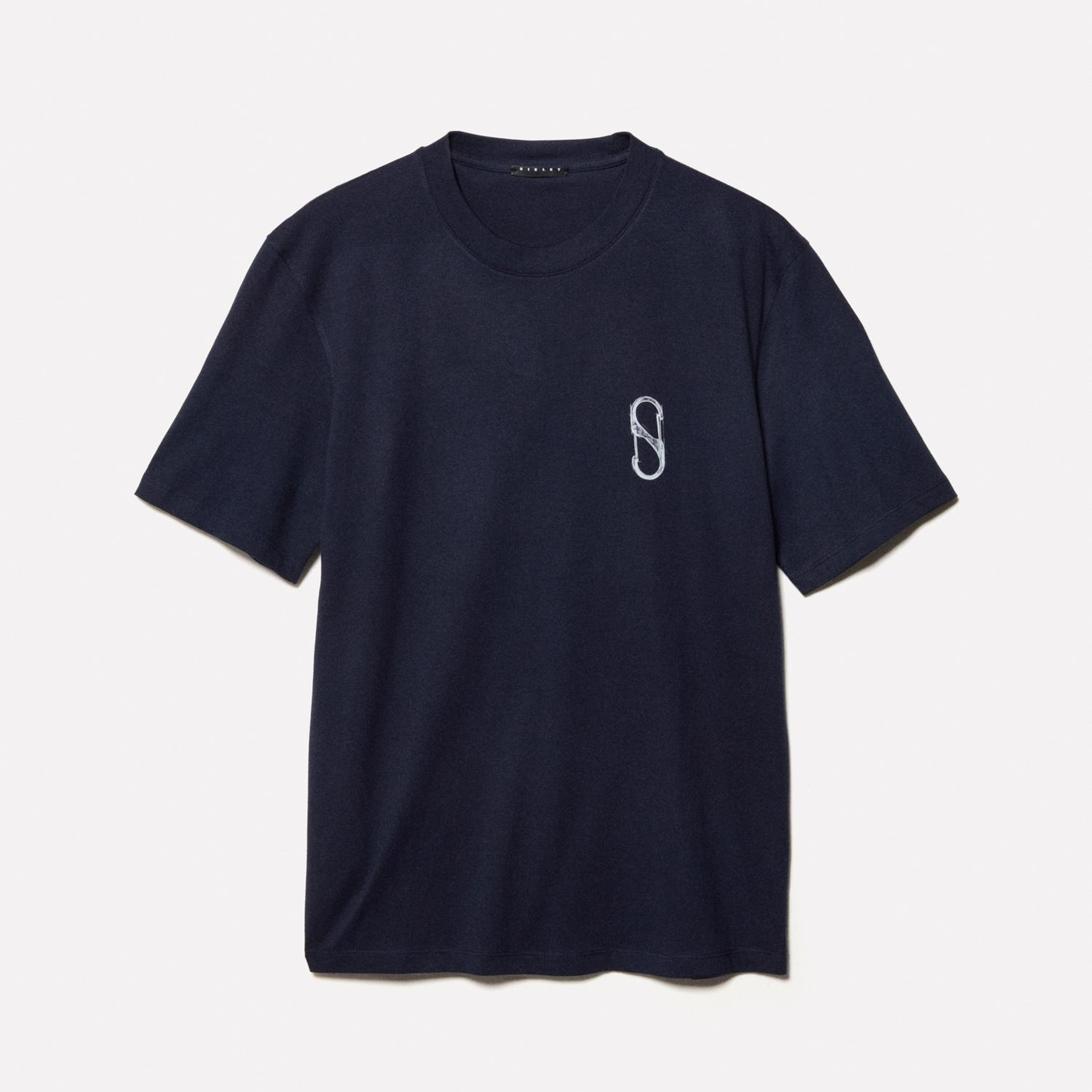Erkek Koyu Lacivert %100 Pamuk Baskılı Bisiklet Yaka Regular Fit T-Shirt