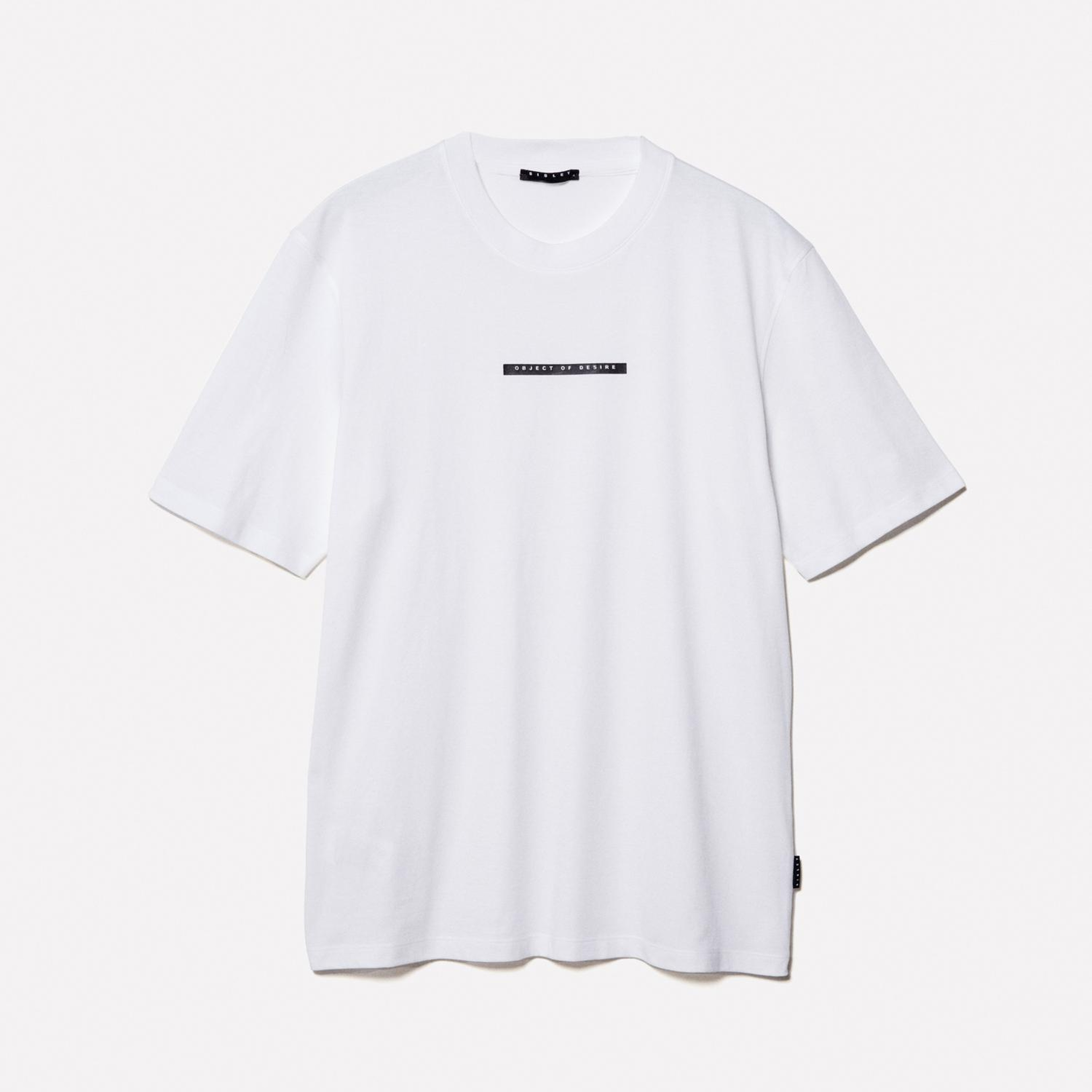Erkek Koyu Beyaz %100 Pamuk Baskılı Bisiklet Yaka Regular Fit T-Shirt