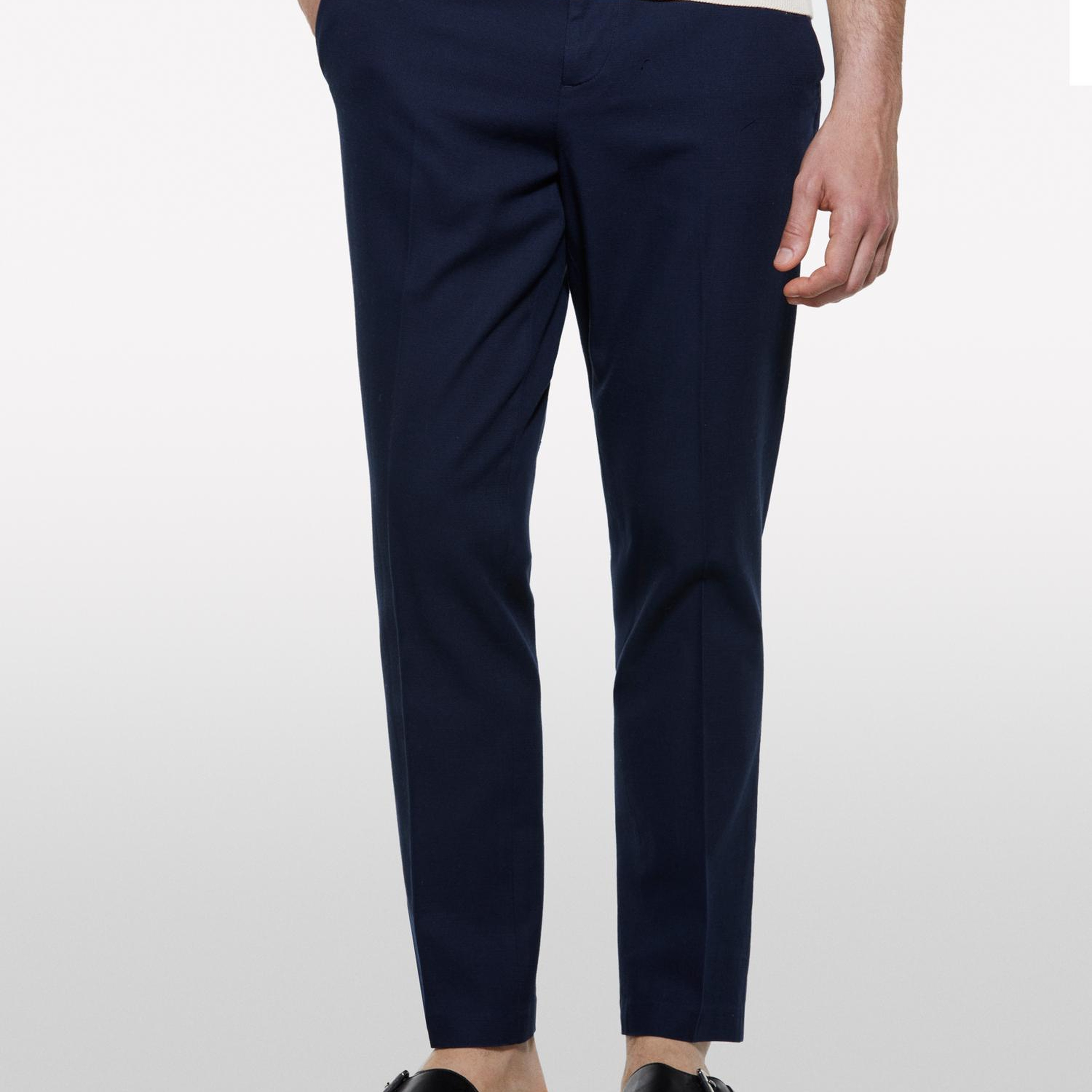 Erkek %100 Pamuk Slim Comfort Fit Chino Pantolon
