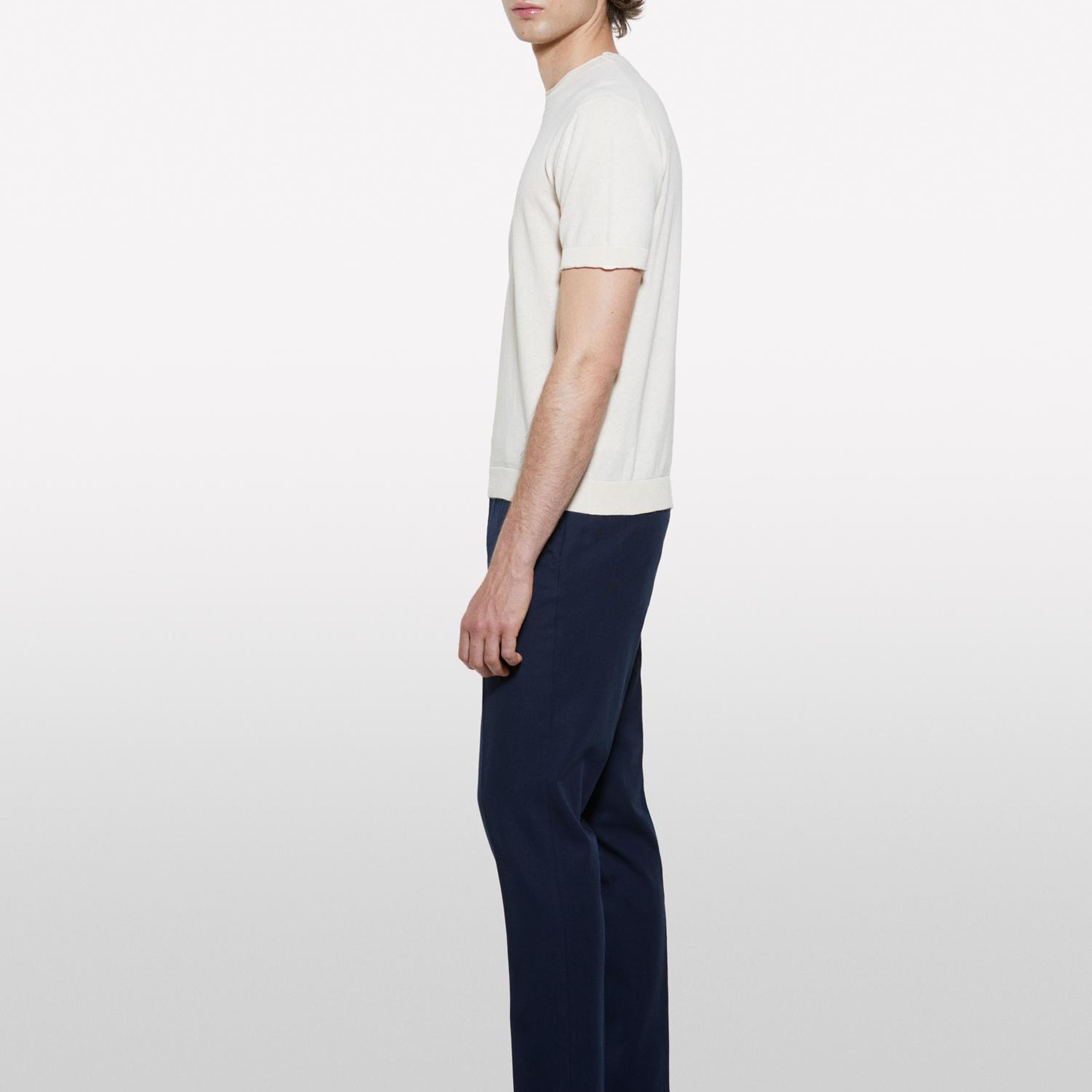 Erkek %100 Pamuk Slim Comfort Fit Chino Pantolon