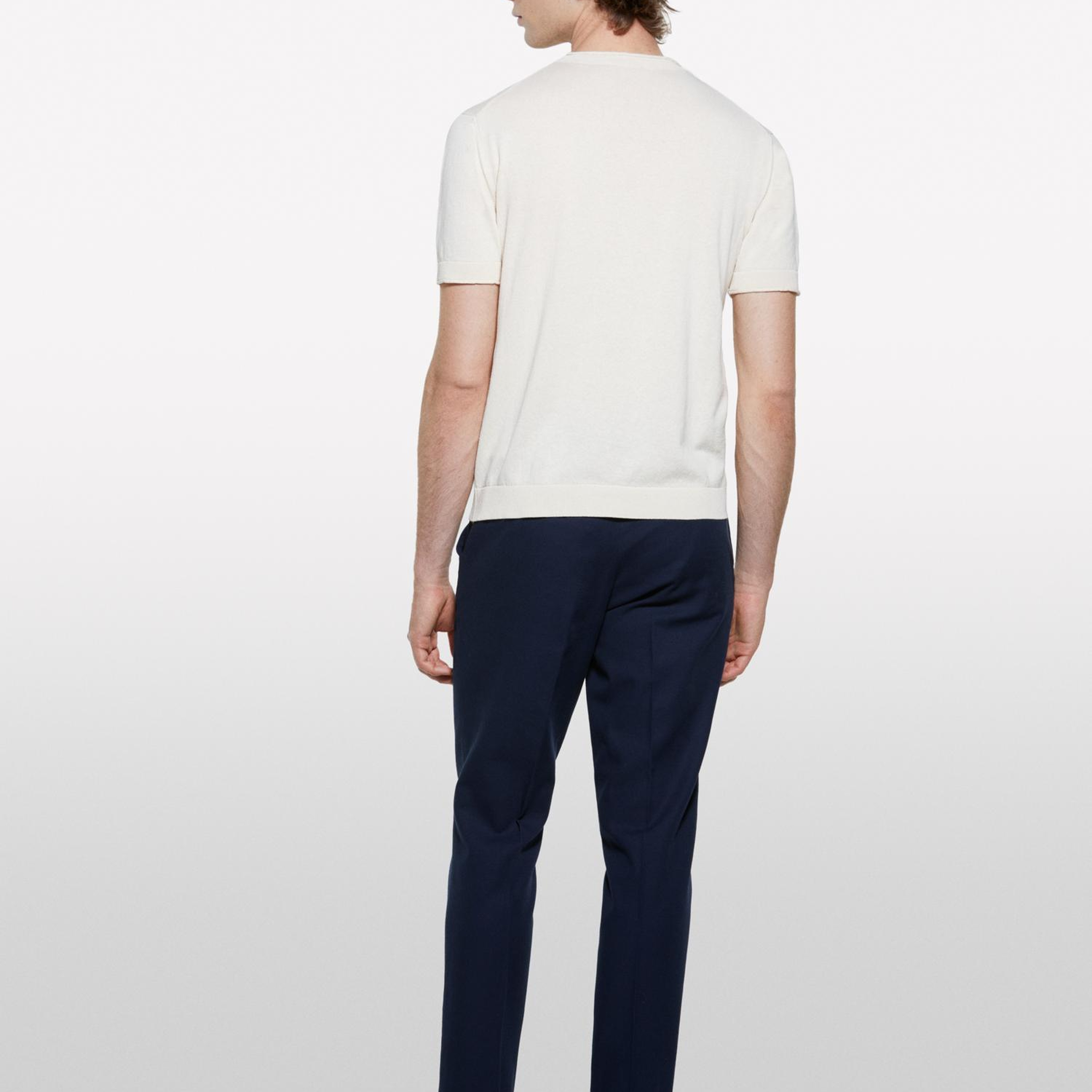Erkek %100 Pamuk Slim Comfort Fit Chino Pantolon