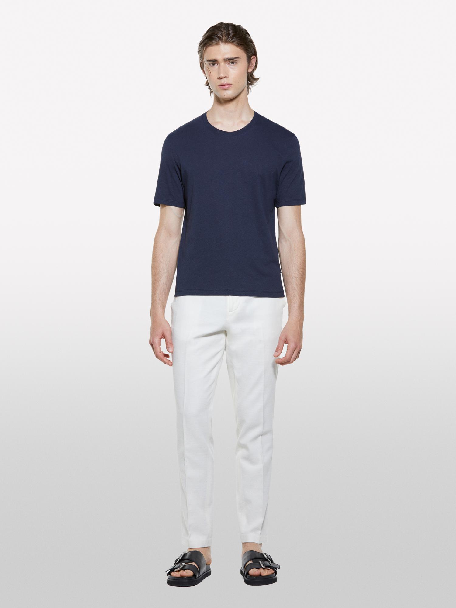 Erkek Açık Krem %100 Pamuk Slim Comfort Fit Chino Pantolon