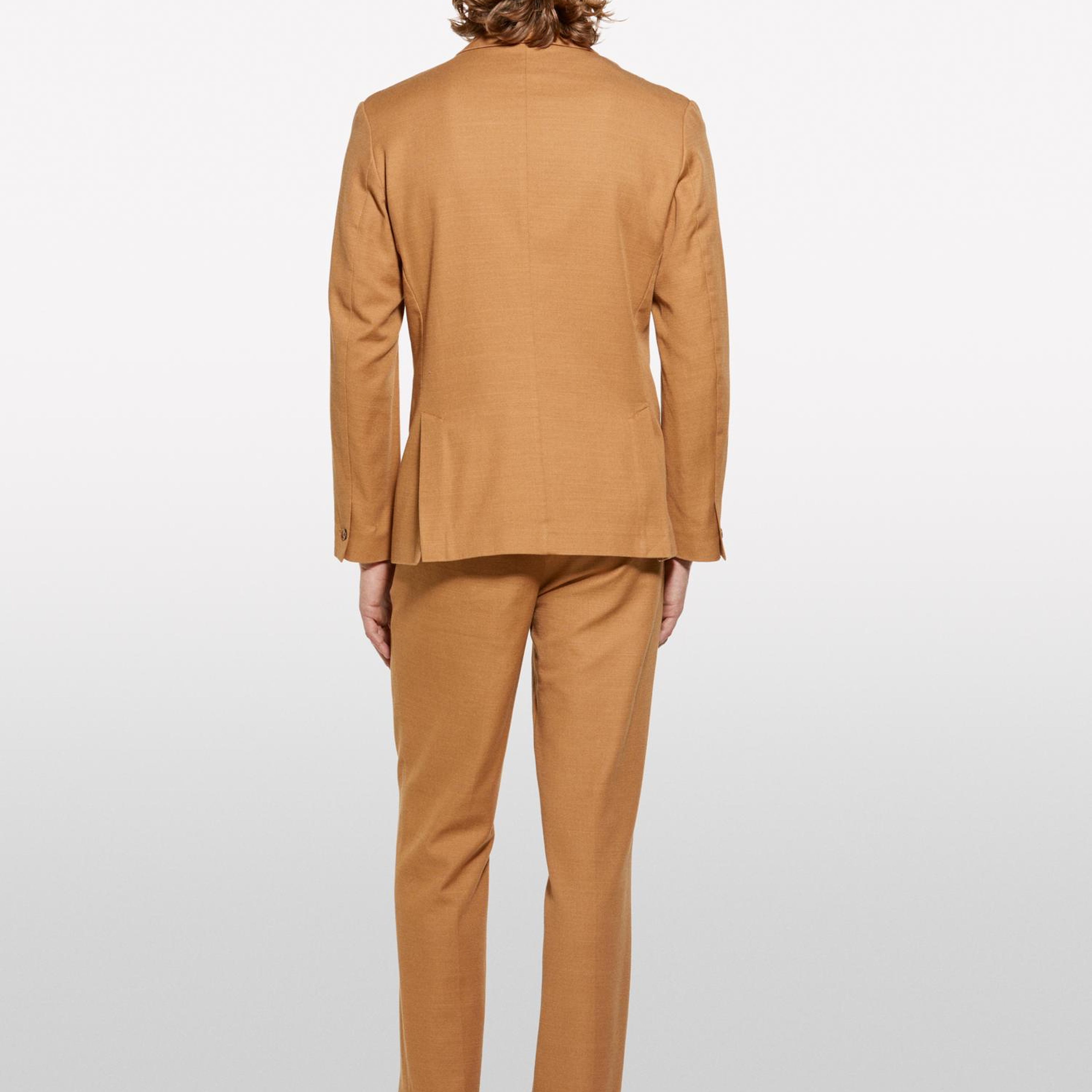 Erkek Taba %100 Pamuk Slim Comfort Fit Chino Pantolon