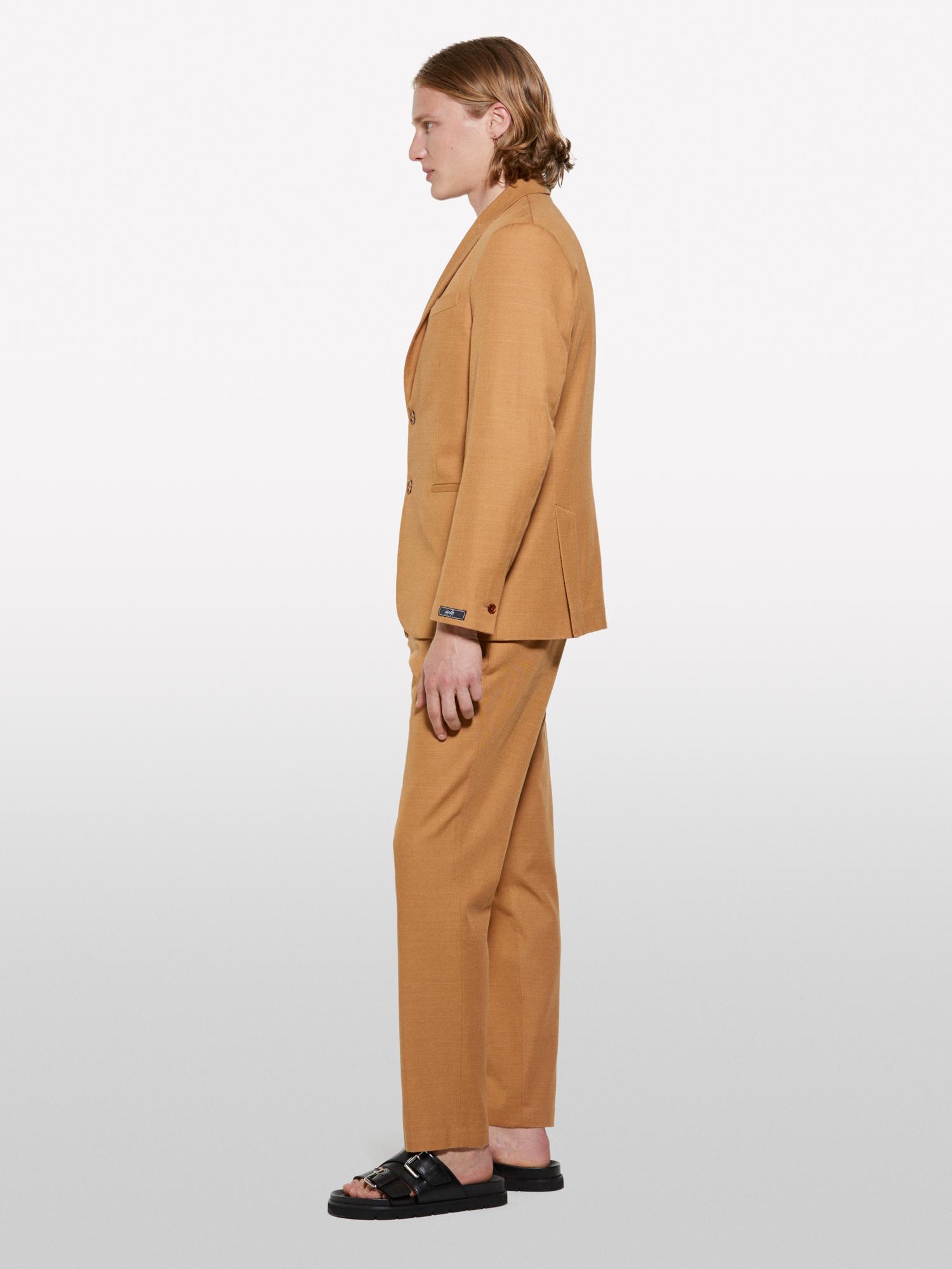 Erkek Taba %100 Pamuk Slim Comfort Fit Chino Pantolon
