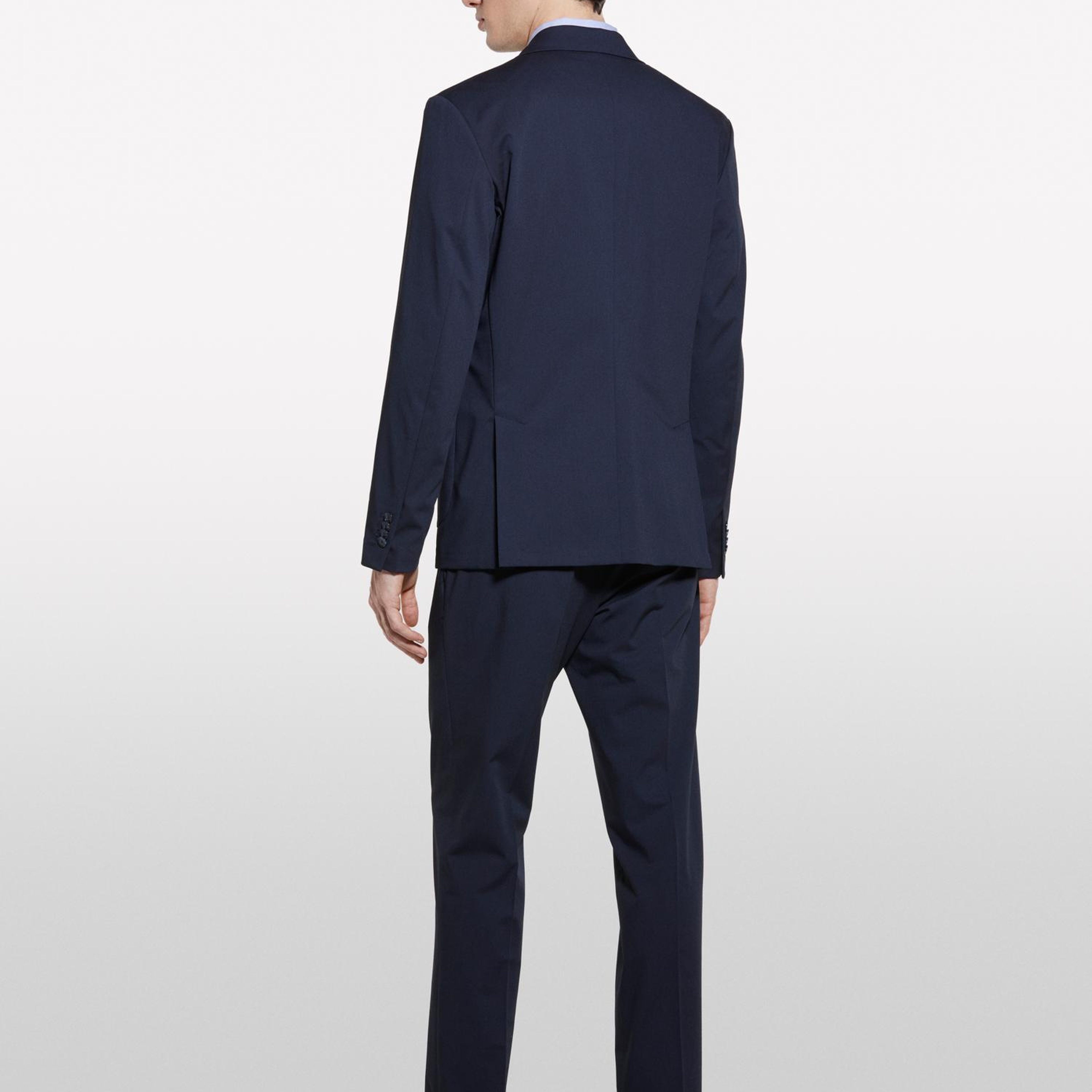 Erkek Koyu Denim Viskoz Karışımlı Arkası Cep Detaylı Jogger Pantolon