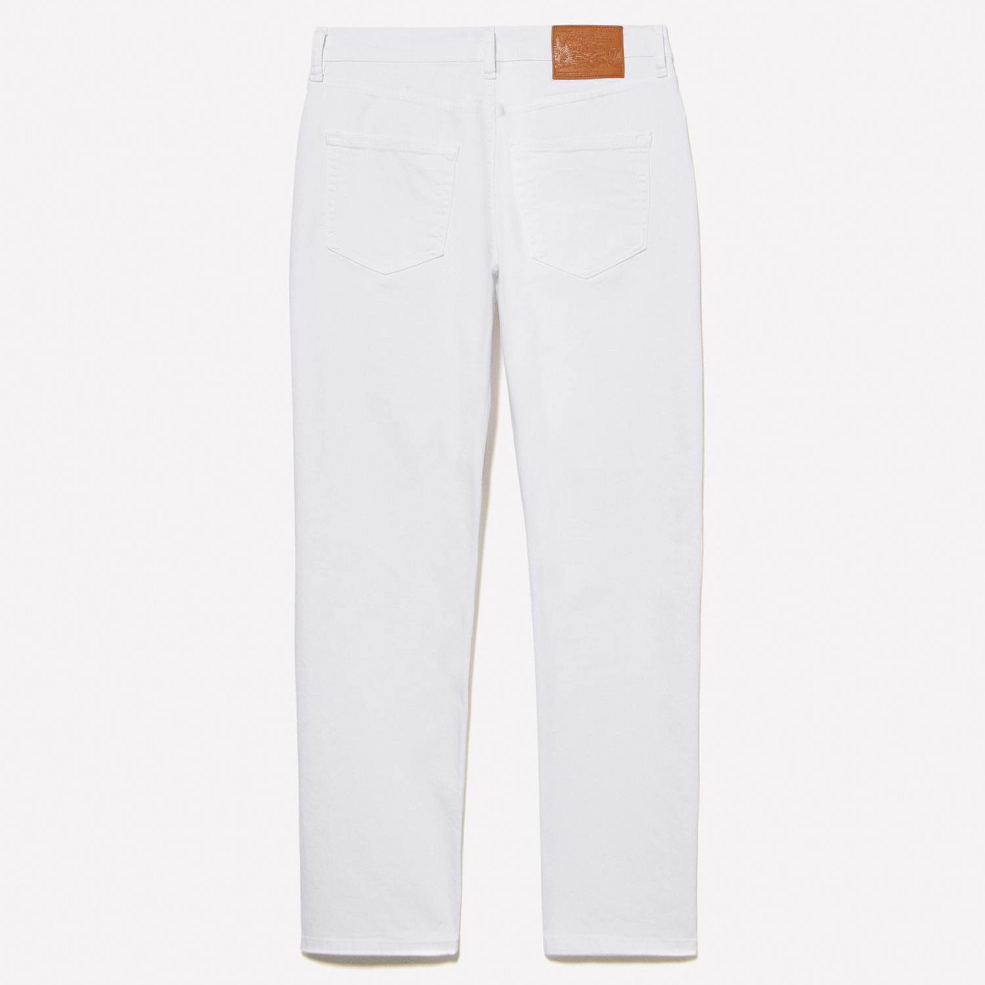 Erkek Beyaz Streç Pamuklu Normal Bel Regular Fit Denim Pantolon