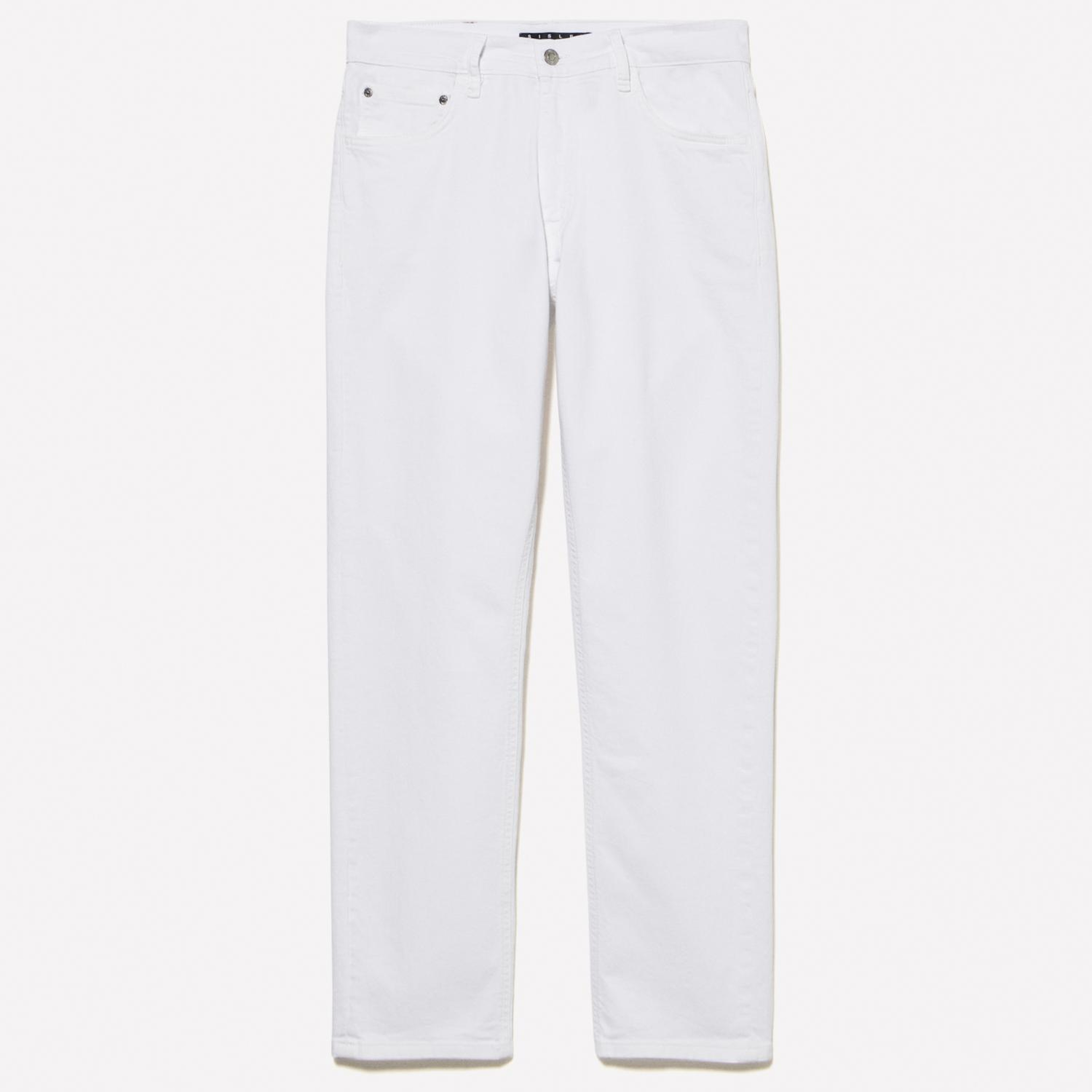 Erkek Beyaz Streç Pamuklu Normal Bel Regular Fit Denim Pantolon