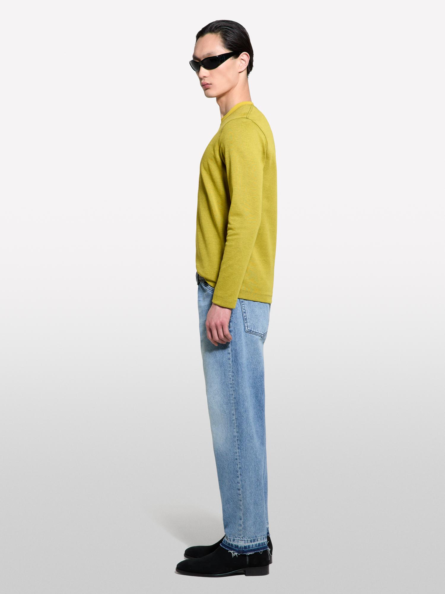 Erkek Açık Denim %100 Pamuk Normal Bel Regular Fit Denim Pantolon