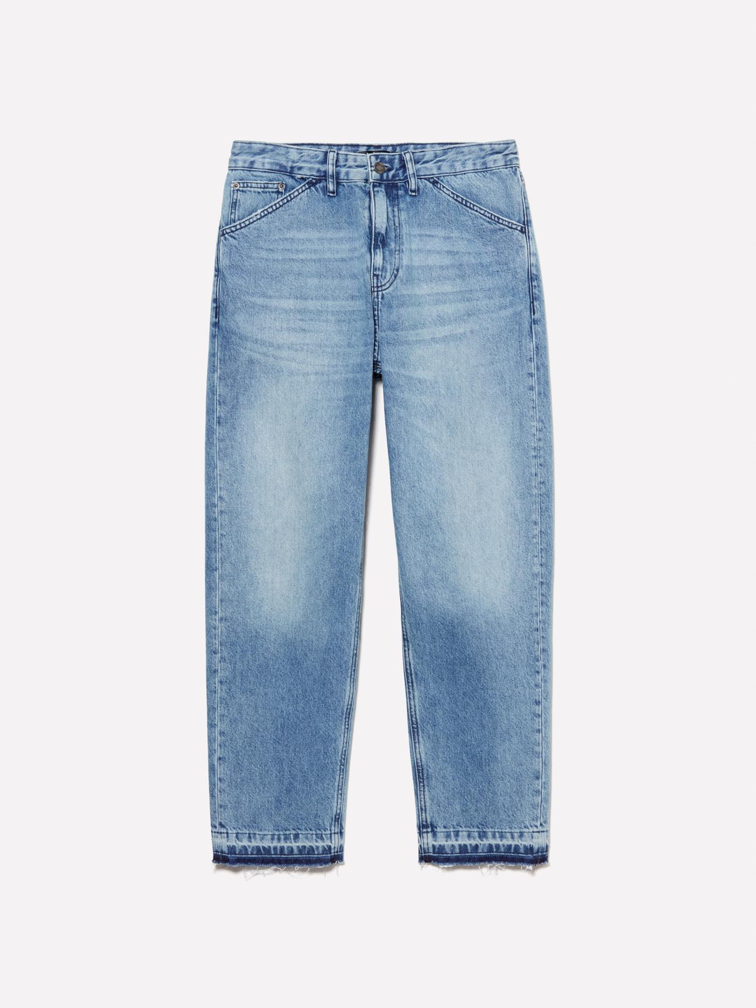 Erkek Açık Denim %100 Pamuk Normal Bel Regular Fit Denim Pantolon