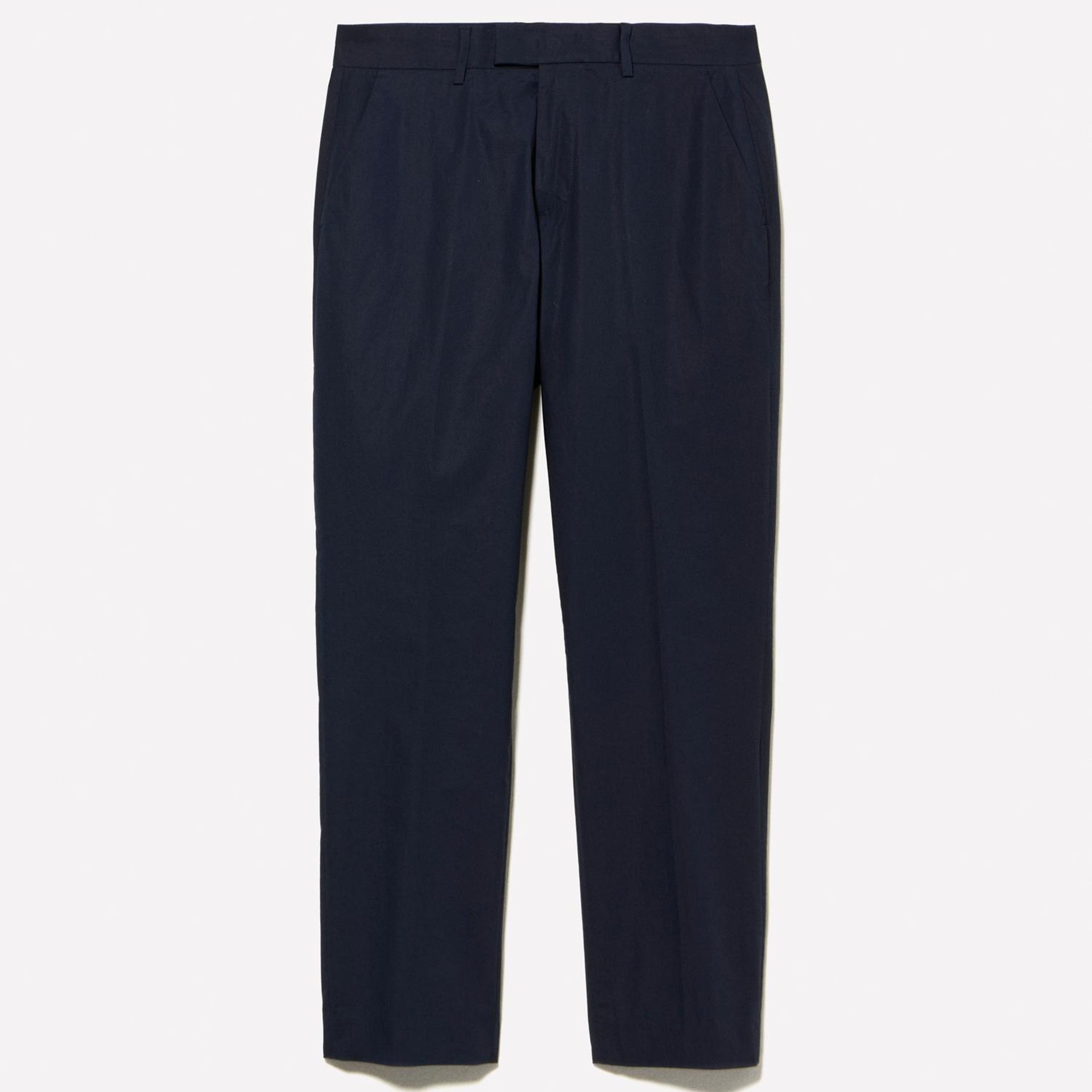 Erkek Koyu Lacivert Pamuk Karışımlı Slim Comfort Fit Paraşüt Kanvas Pantolon
