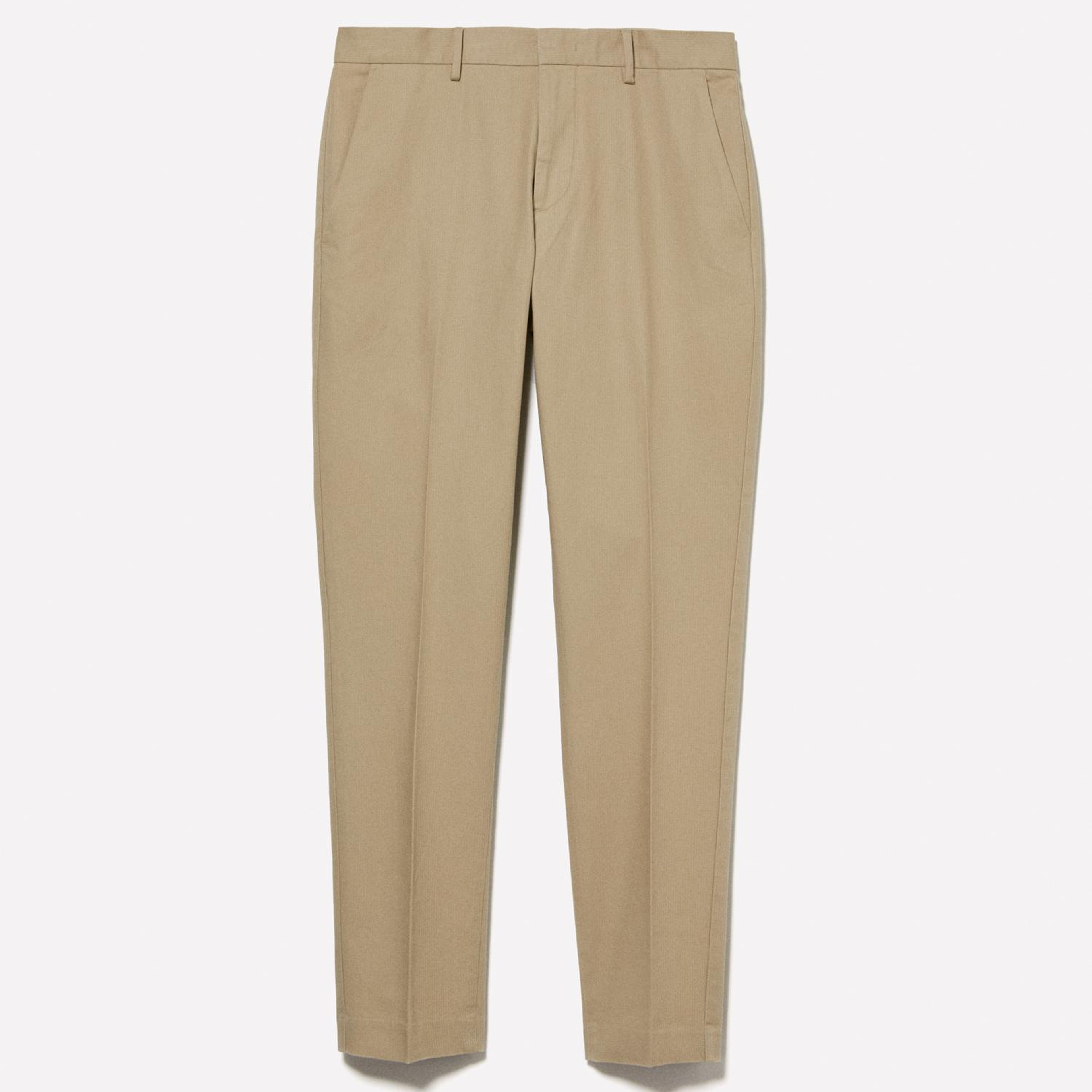 Erkek Vizon Streç Pamuklu Logo Detaylı Slim Fit Chino Pantolon
