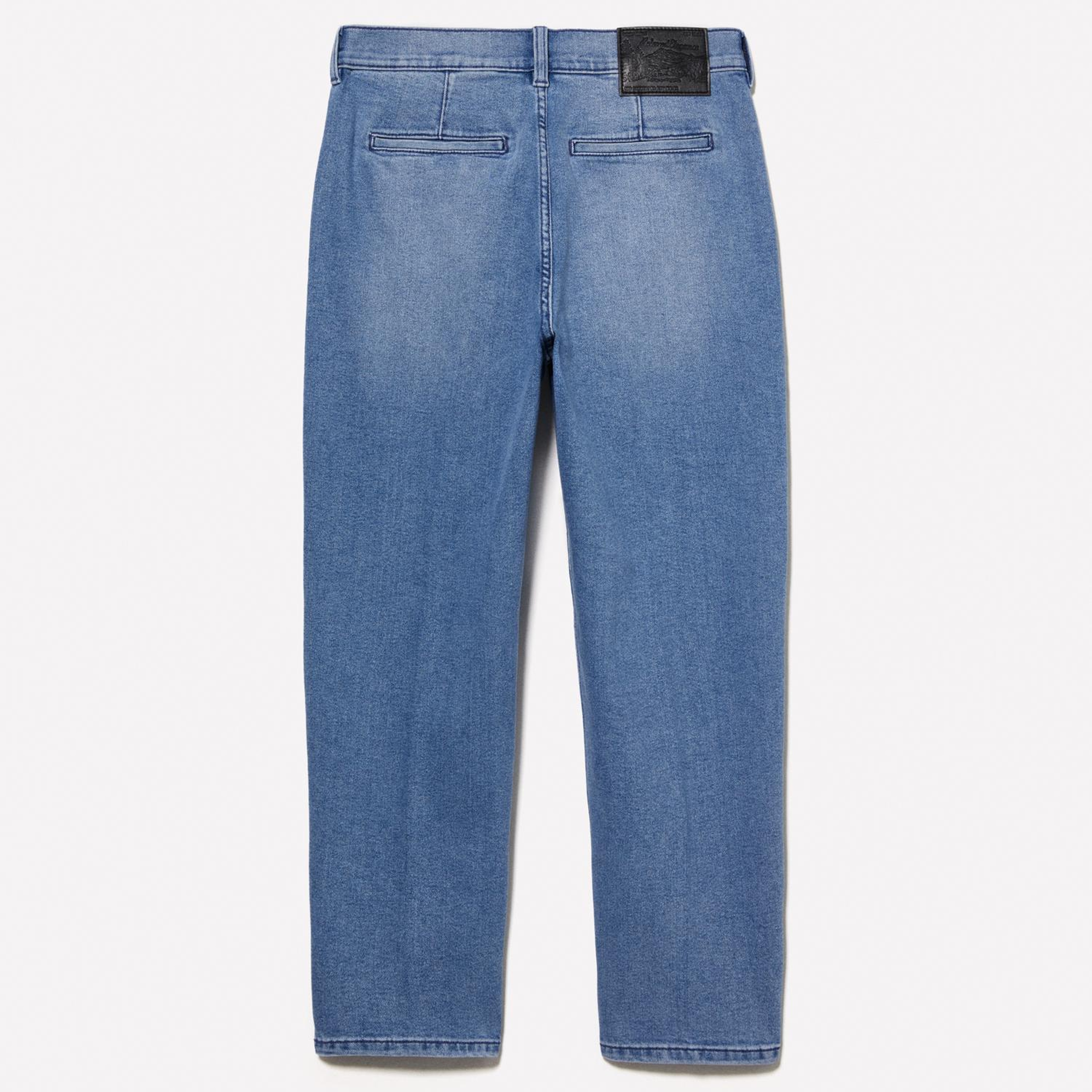 Kadın Açık Mavi Pamuk Karışımlı Normal Bel Denim Chino Pantolon
