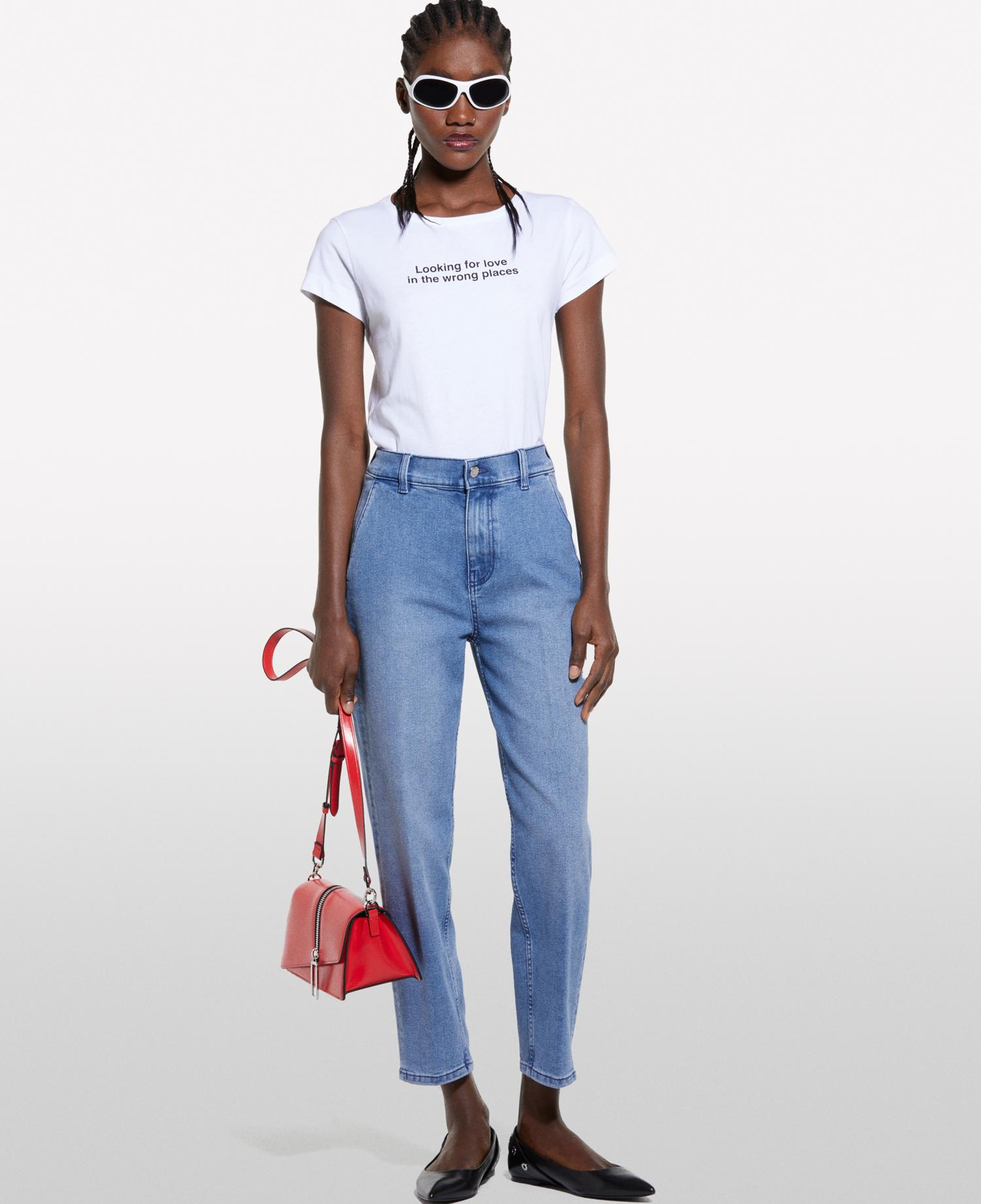 Kadın Açık Mavi Pamuk Karışımlı Normal Bel Denim Chino Pantolon