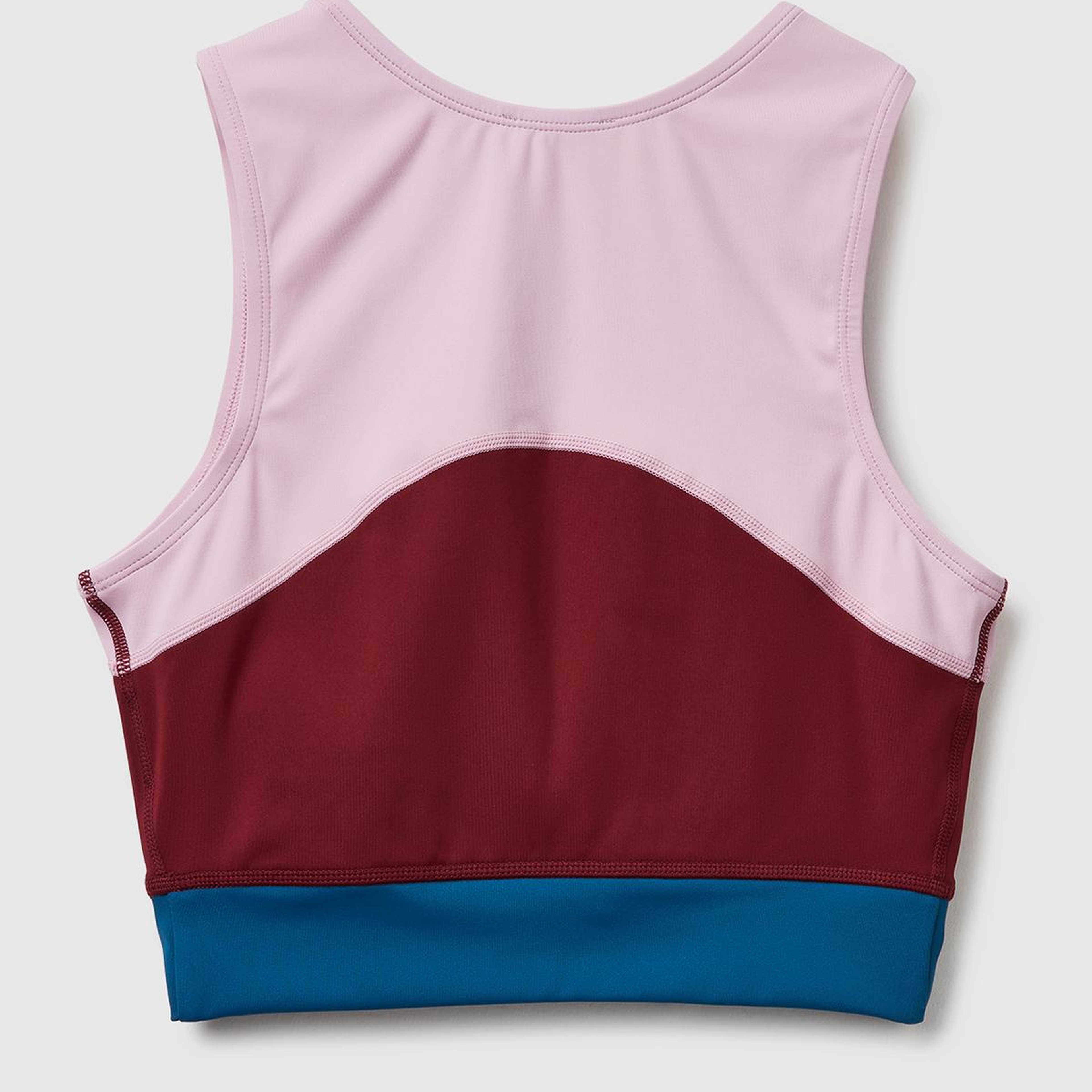 Kadın Bordo Çok Renkli Crop Atlet