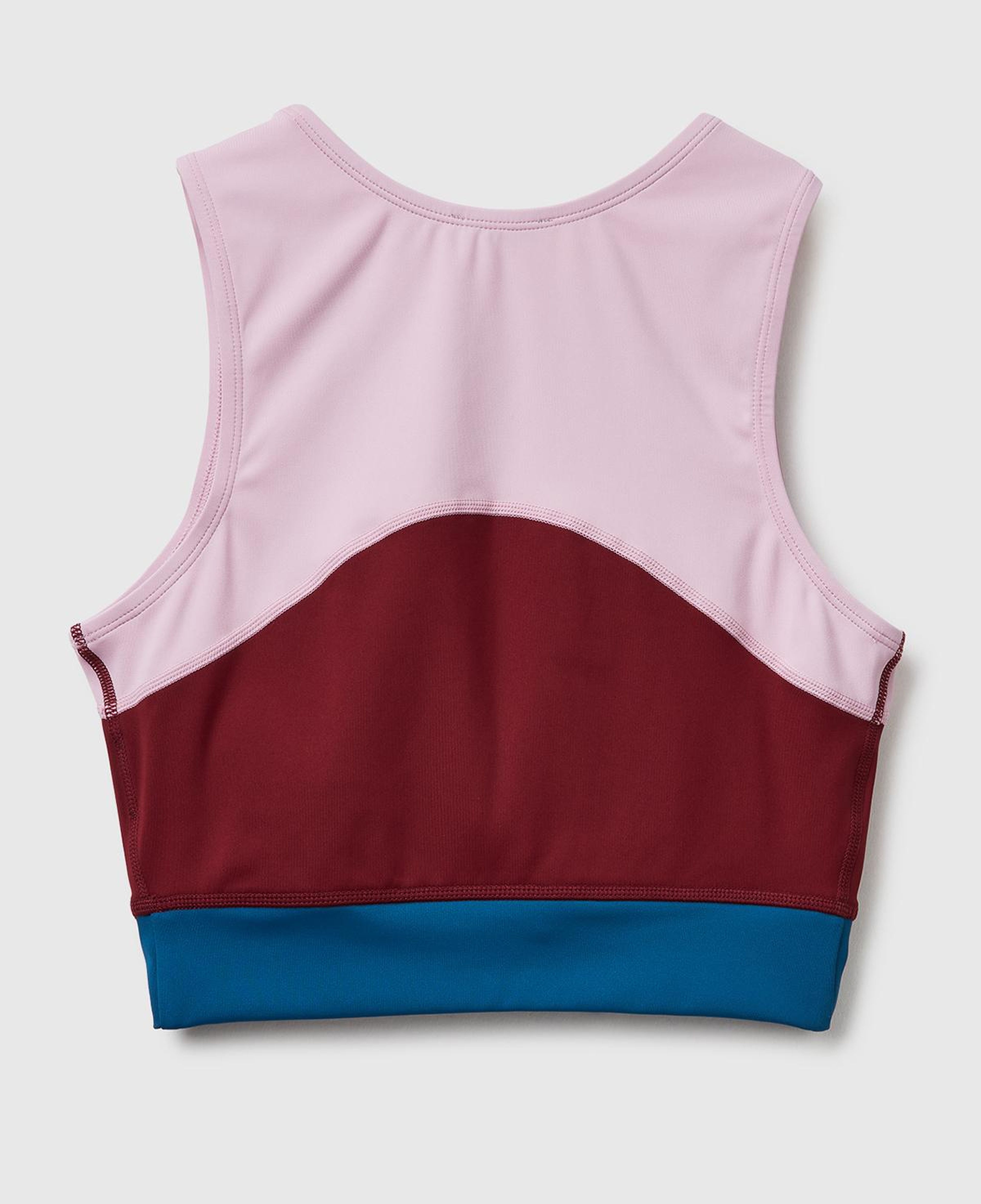 Kadın Bordo Çok Renkli Crop Atlet