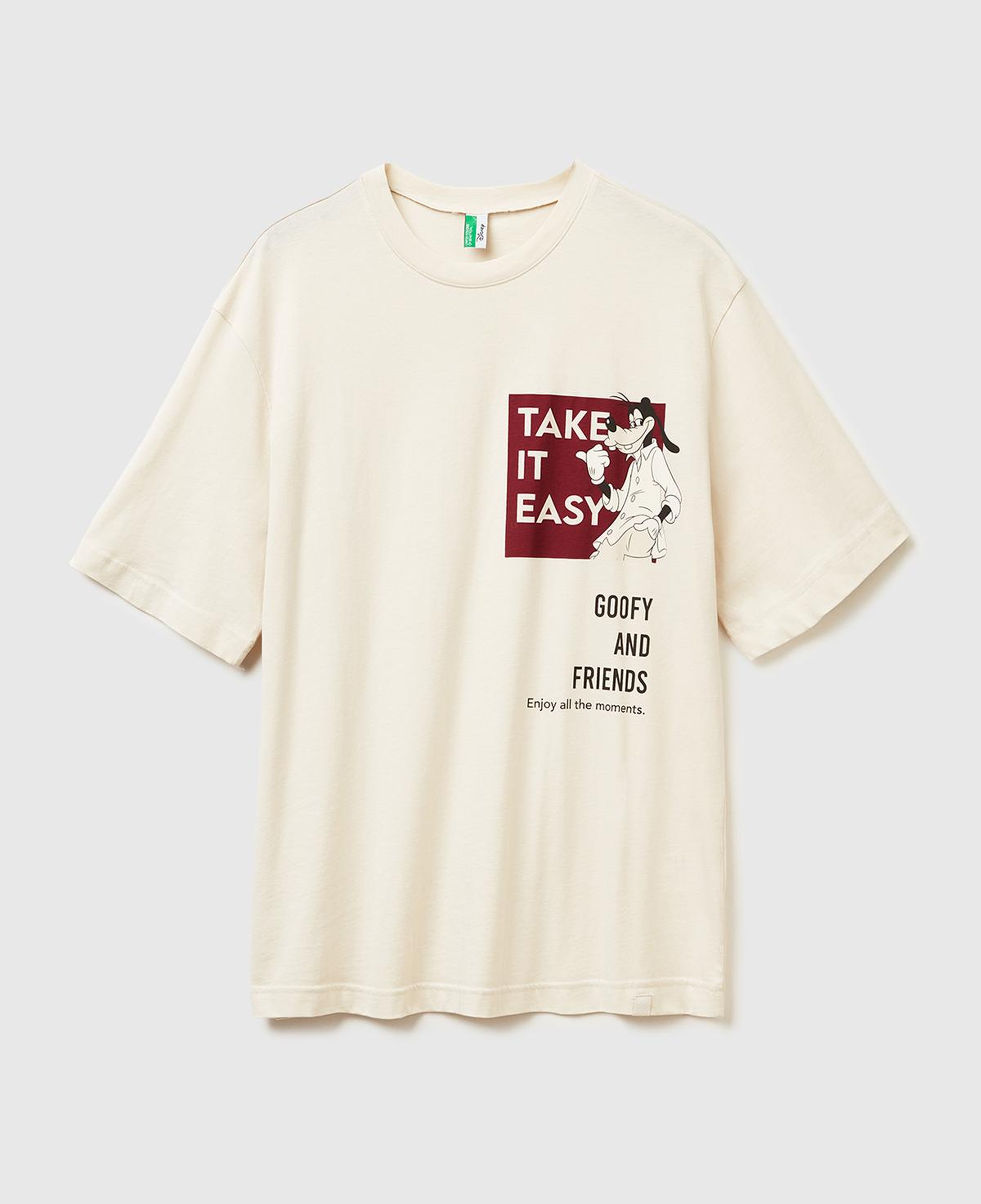 Erkek Krem %100 Koton Disney Baskılı T-Shirt
