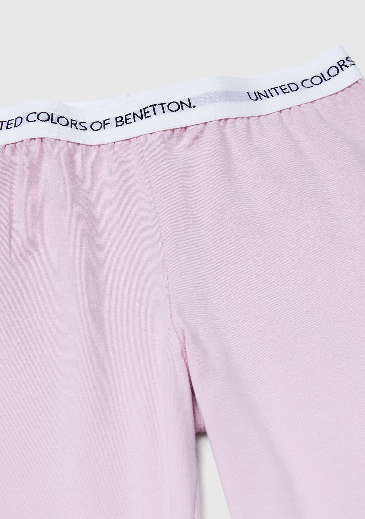 Erkek Çocuk Toz Pembe Logolu Düz Renk Pijama Takımı