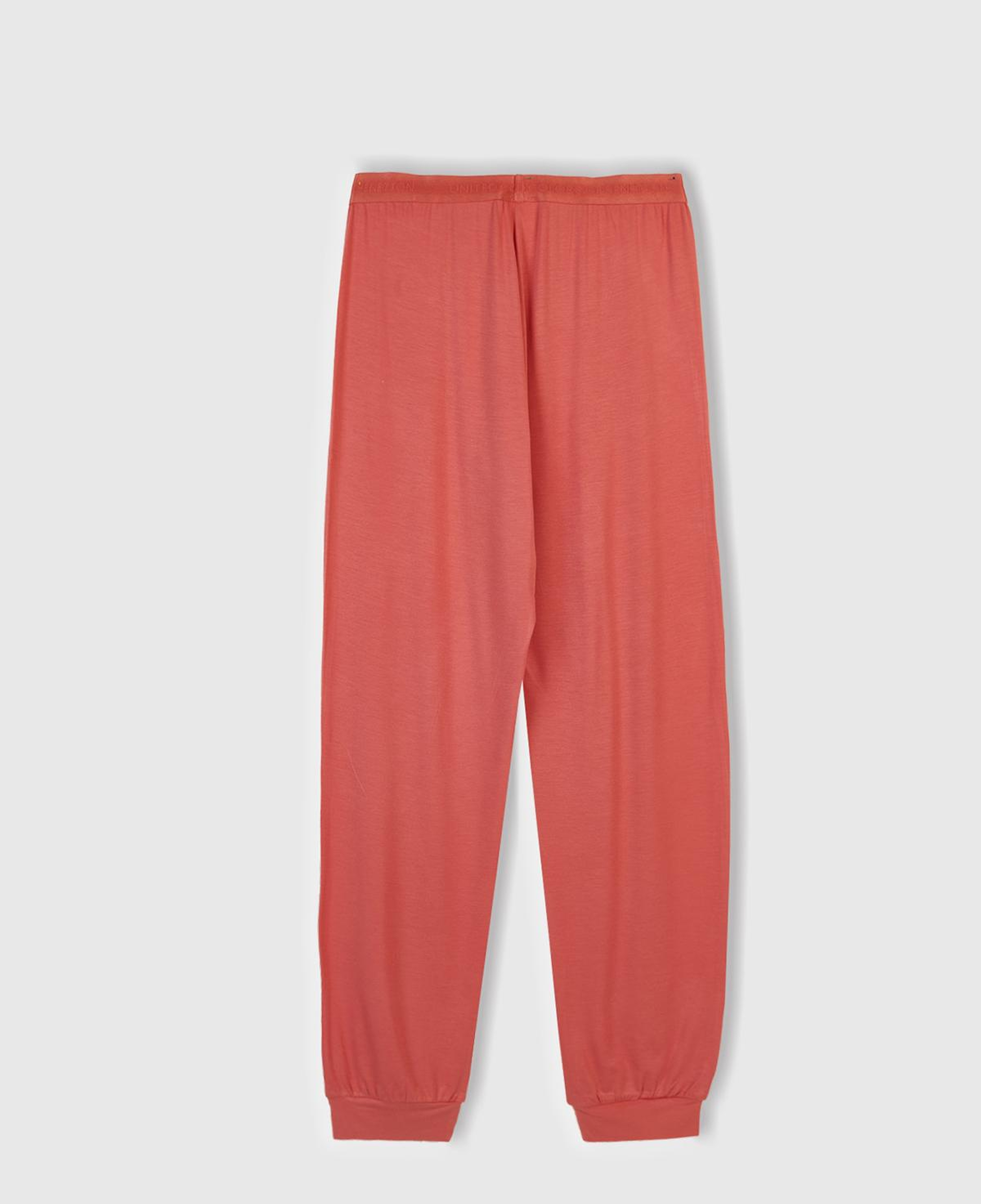 Kadın Mercan Modal Karışımlı Beli Logolu Pijama Altı