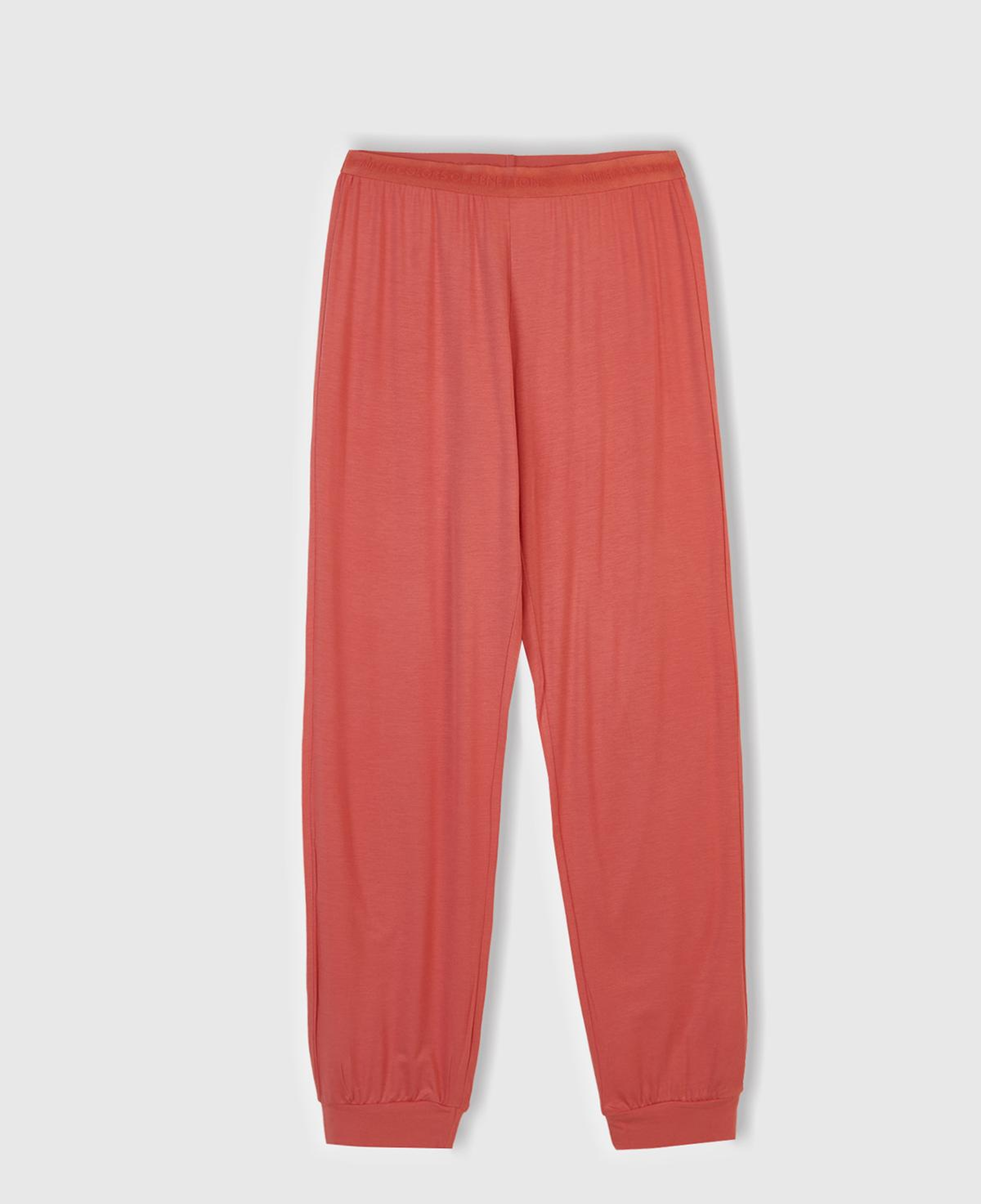 Kadın Mercan Modal Karışımlı Beli Logolu Pijama Altı