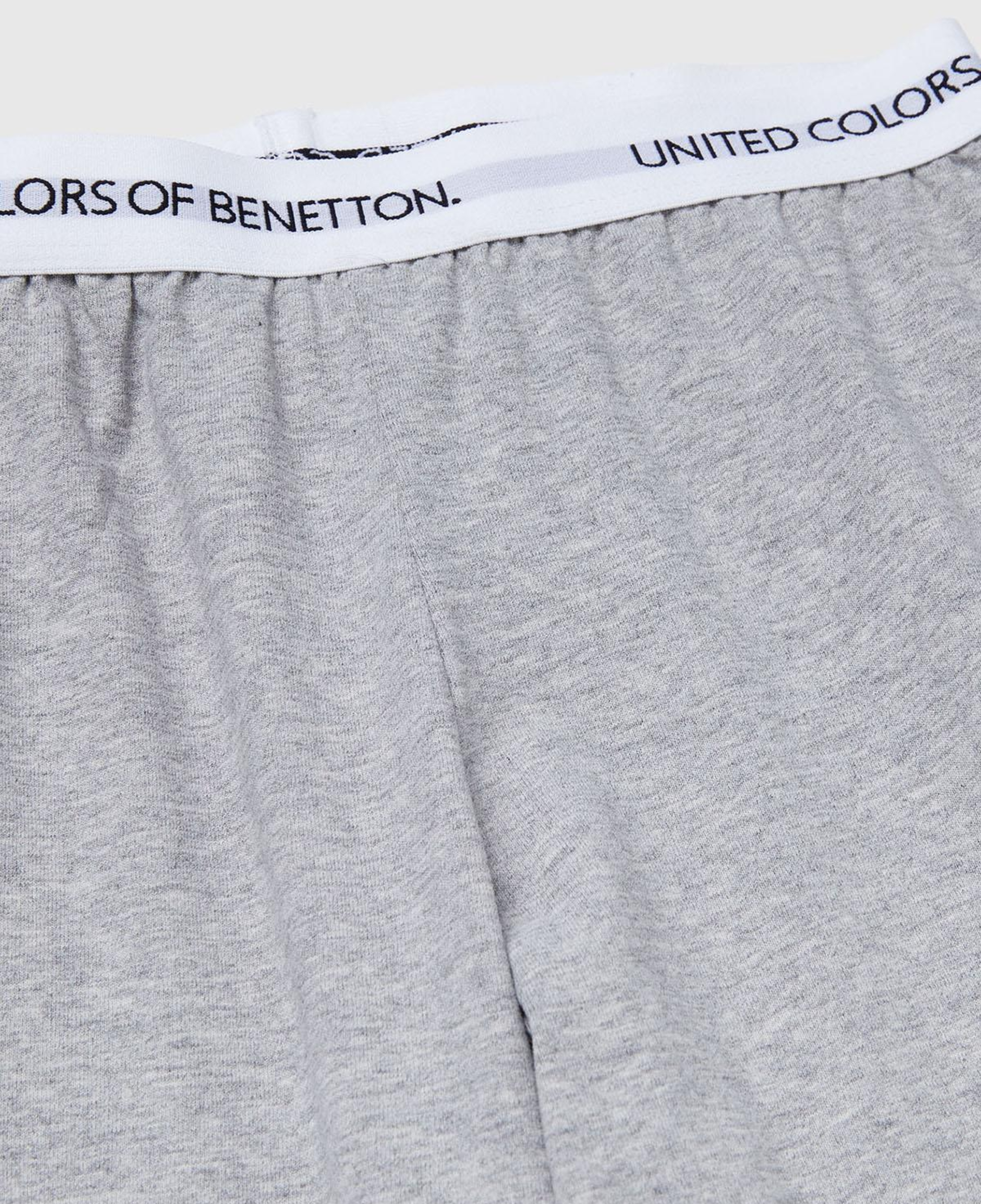Erkek Çocuk Gri Melanj Logolu Düz Renk Pijama Takımı