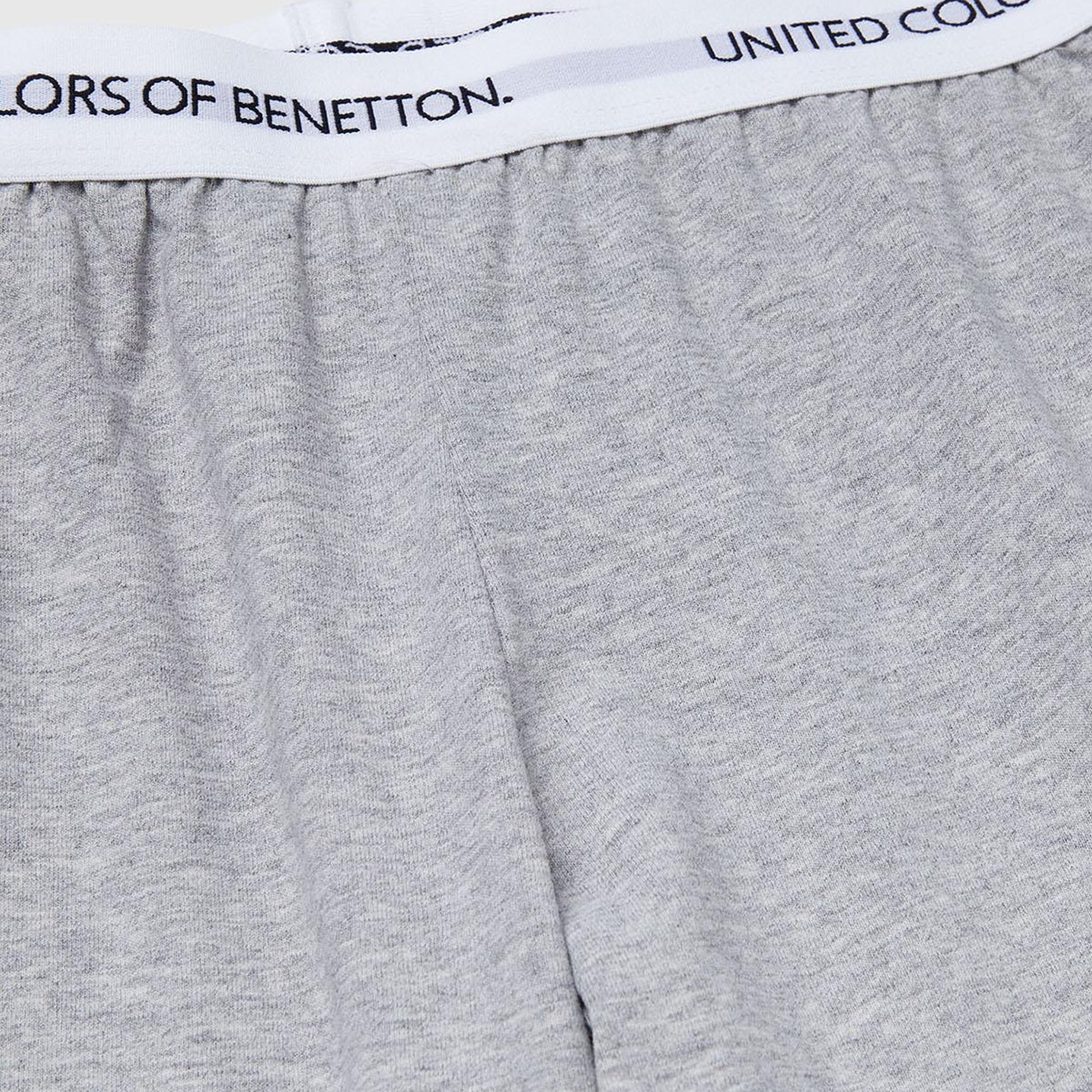 Erkek Çocuk Gri Melanj Logolu Düz Renk Pijama Takımı