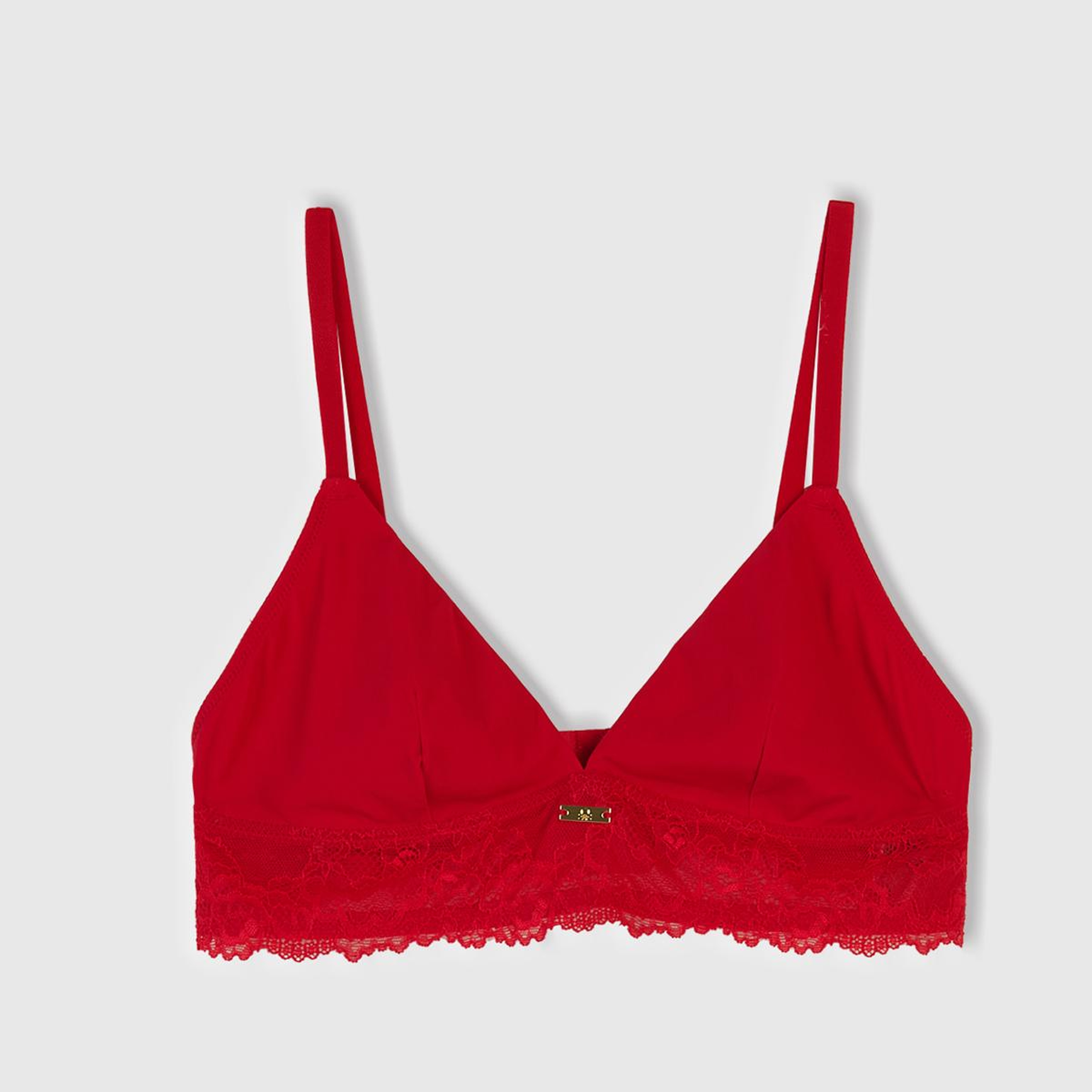 Kadın Kırmızı Dantel Detaylı Bralet
