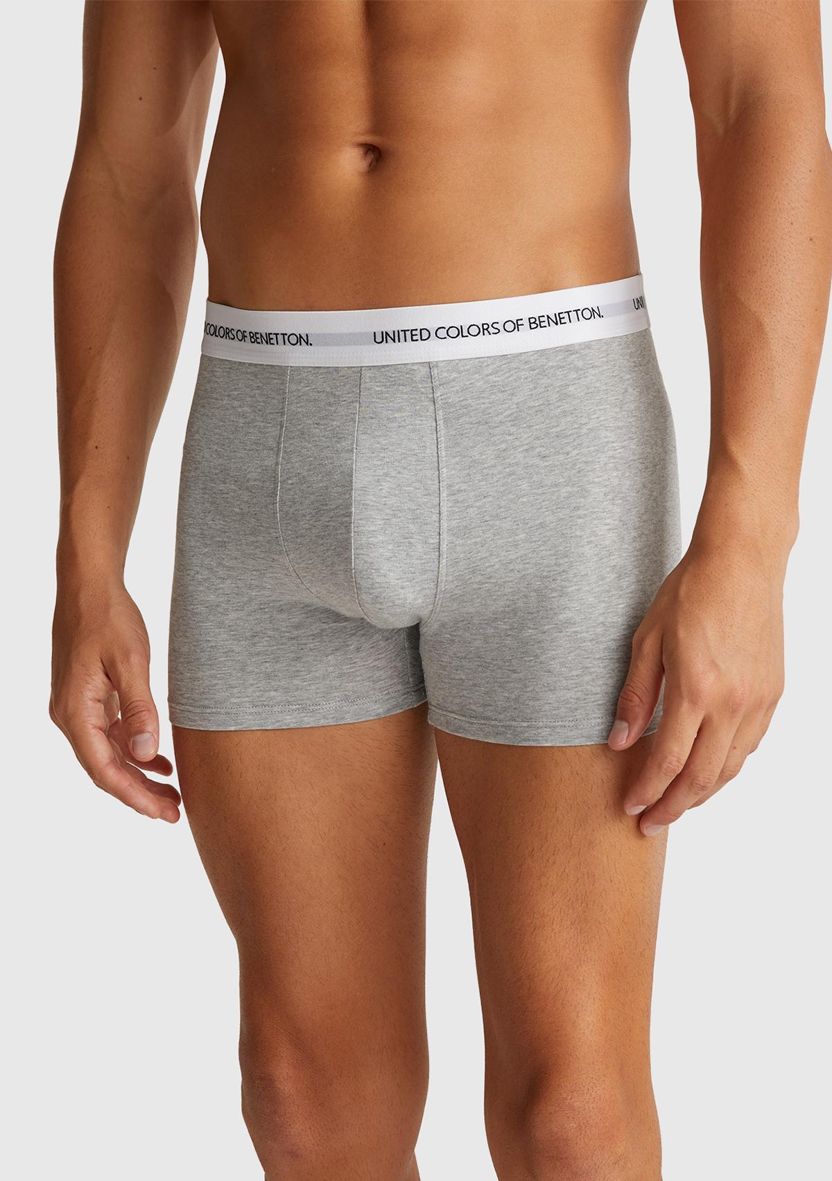 Erkek Gri Melanj Boxer